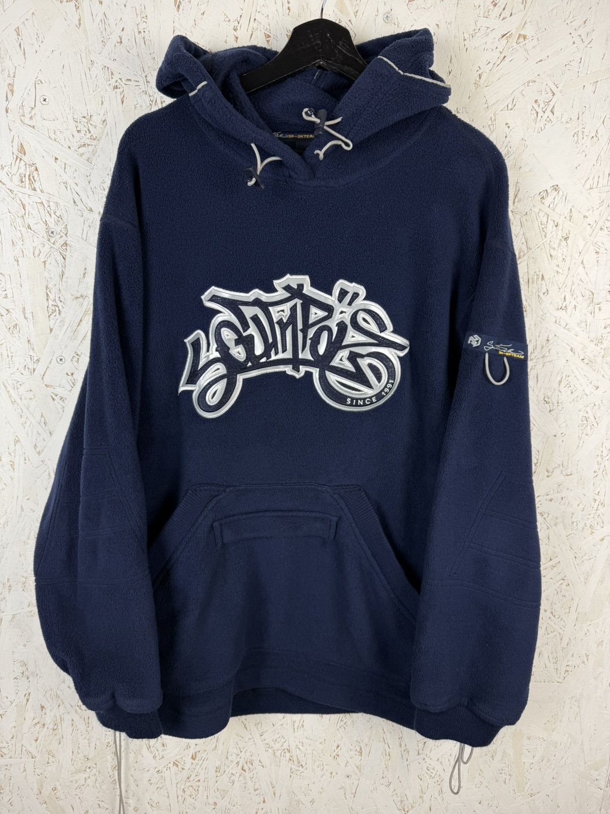 Southpole Vintage Southpole Grafitti Logo Fleece Hooded Jacket Blue M Size US M / EU 48-50 / 2 - 1 Thumbnail