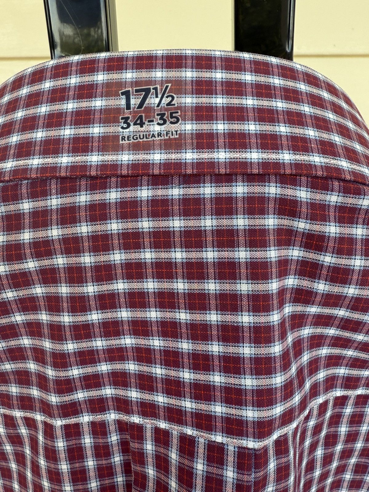 Stafford Stafford Button Up Long Sleeve Shirt Red Plaid 17 1/2 34-35 Size US M / EU 48-50 / 2 - 6 Thumbnail
