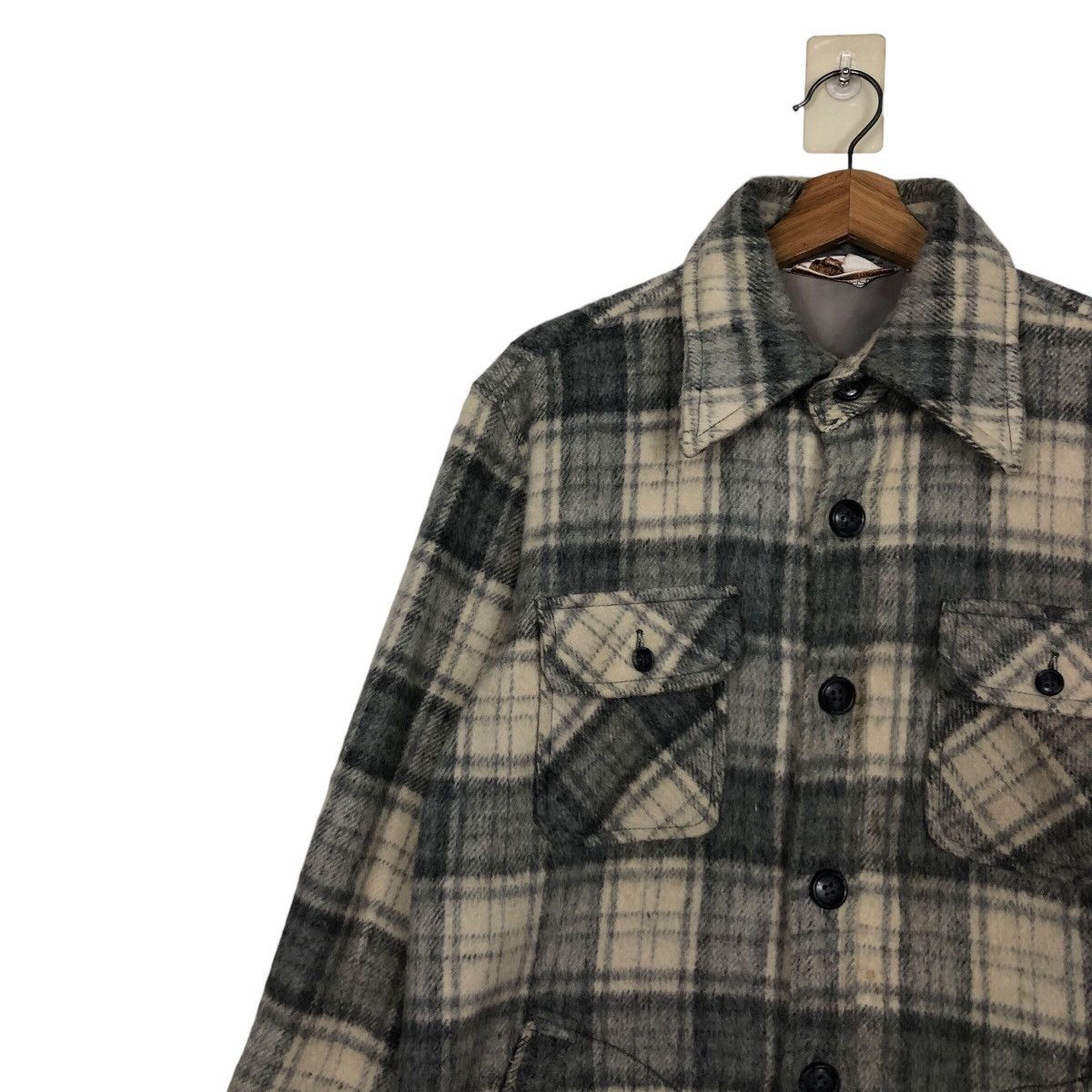 Japanese Brand 📌Vintage Wool Jacket Flannel Spade Mashie Tartan Design Size US L / EU 52-54 / 3 - 8 Thumbnail