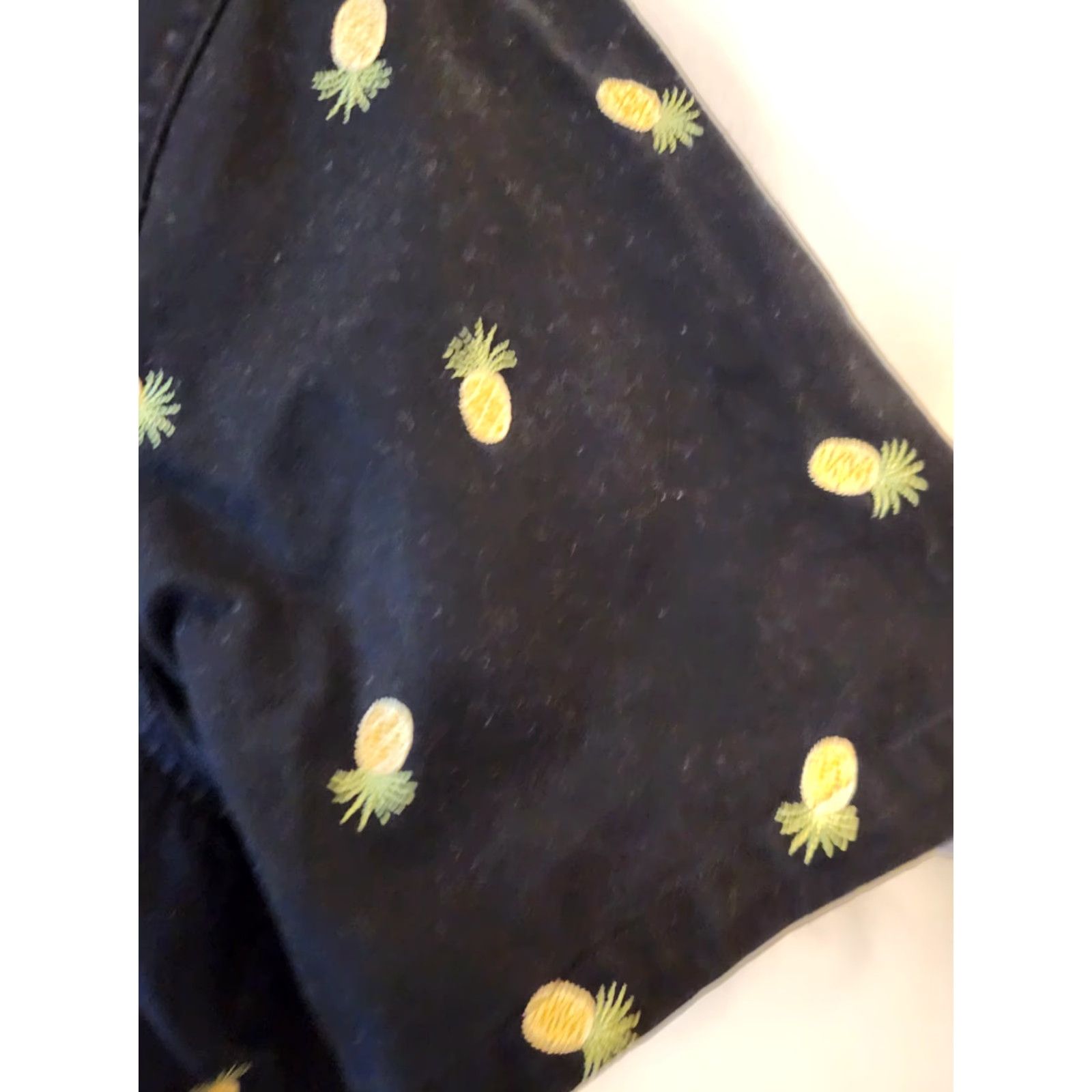Quacker Factory Quacker Factory Women's Black Embroidered Pineapple Jacket Short Sleeve Zip 2X Size 40" / US 18 - 5 Thumbnail