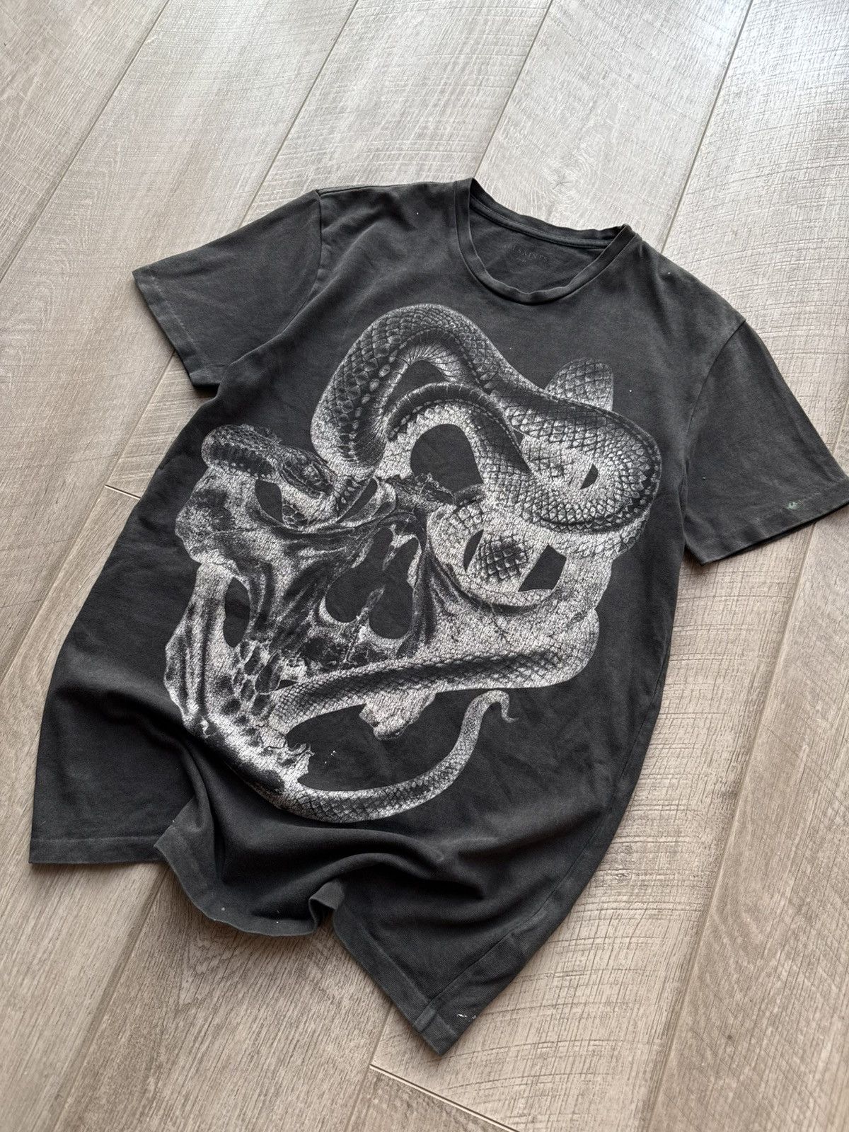 Allsaints Allsaints Taipan SS Crew snake skull wash faded t shirt Size US S / EU 44-46 / 1 - 2 Thumbnail