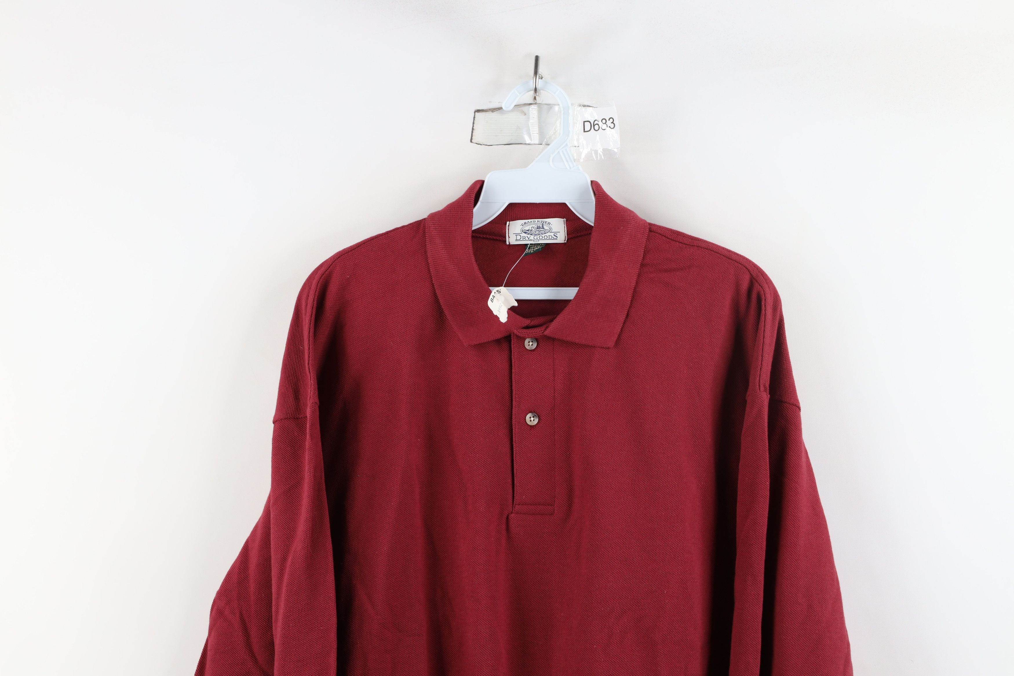 Vintage Deadstock Vintage 90s Streetwear Long Sleeve Polo Shirt USA Size US L / EU 52-54 / 3 - 2 Thumbnail