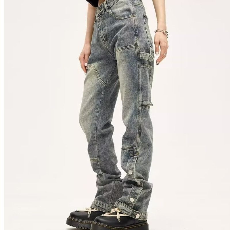 Japanese Brand × Vintage Men's loose straight washed jeans Size US 32 / EU 48 - 1 Thumbnail