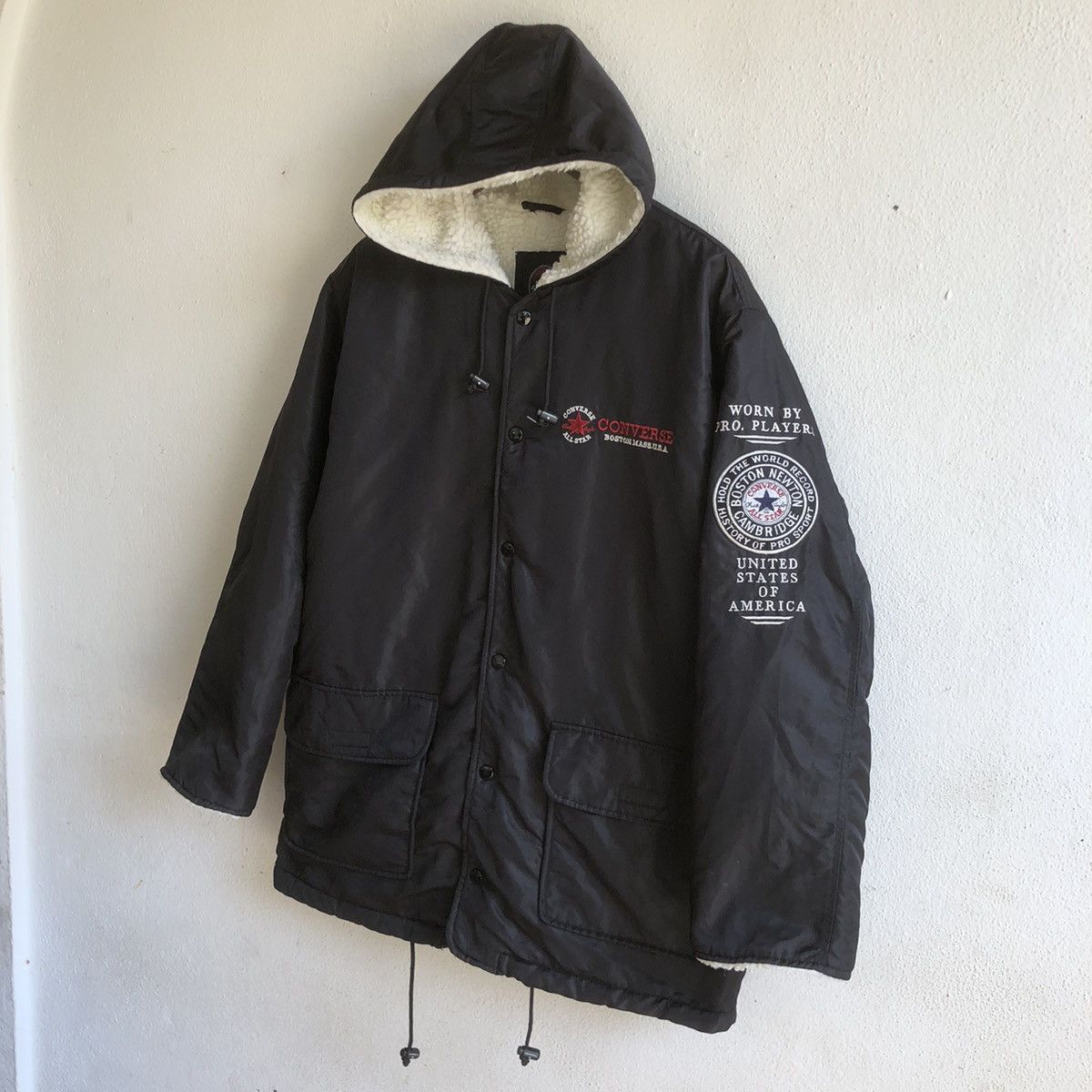 Converse CONVERSE spellout embroidered logo raincoat Size US L / EU 52-54 / 3 - 3 Thumbnail