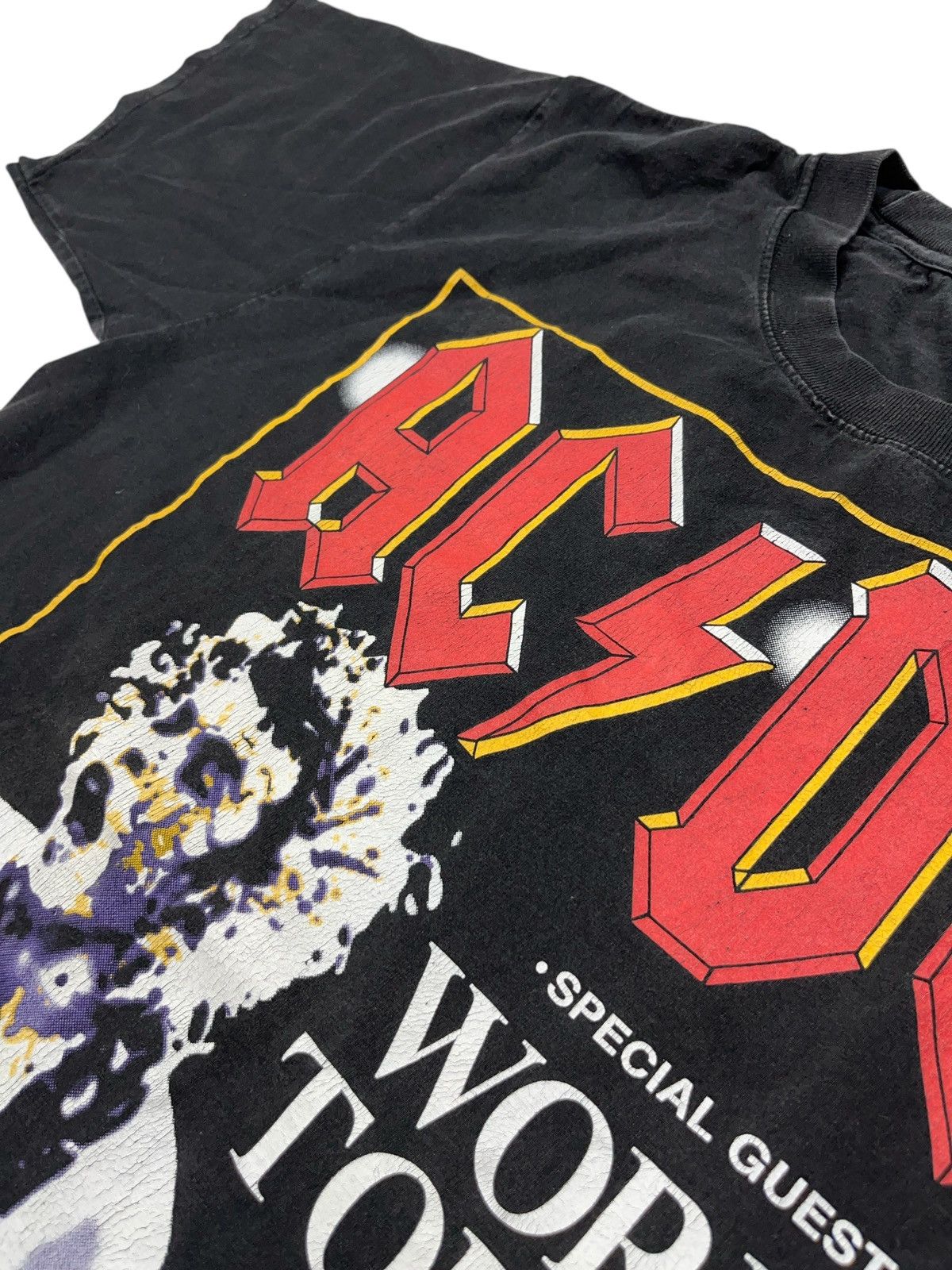 AC/DC × Band Tees × Vintage Vintage AC/DC 1988 World Tour Rock Band T-shirt Faded Size US XL / EU 56 / 4 - 5 Thumbnail