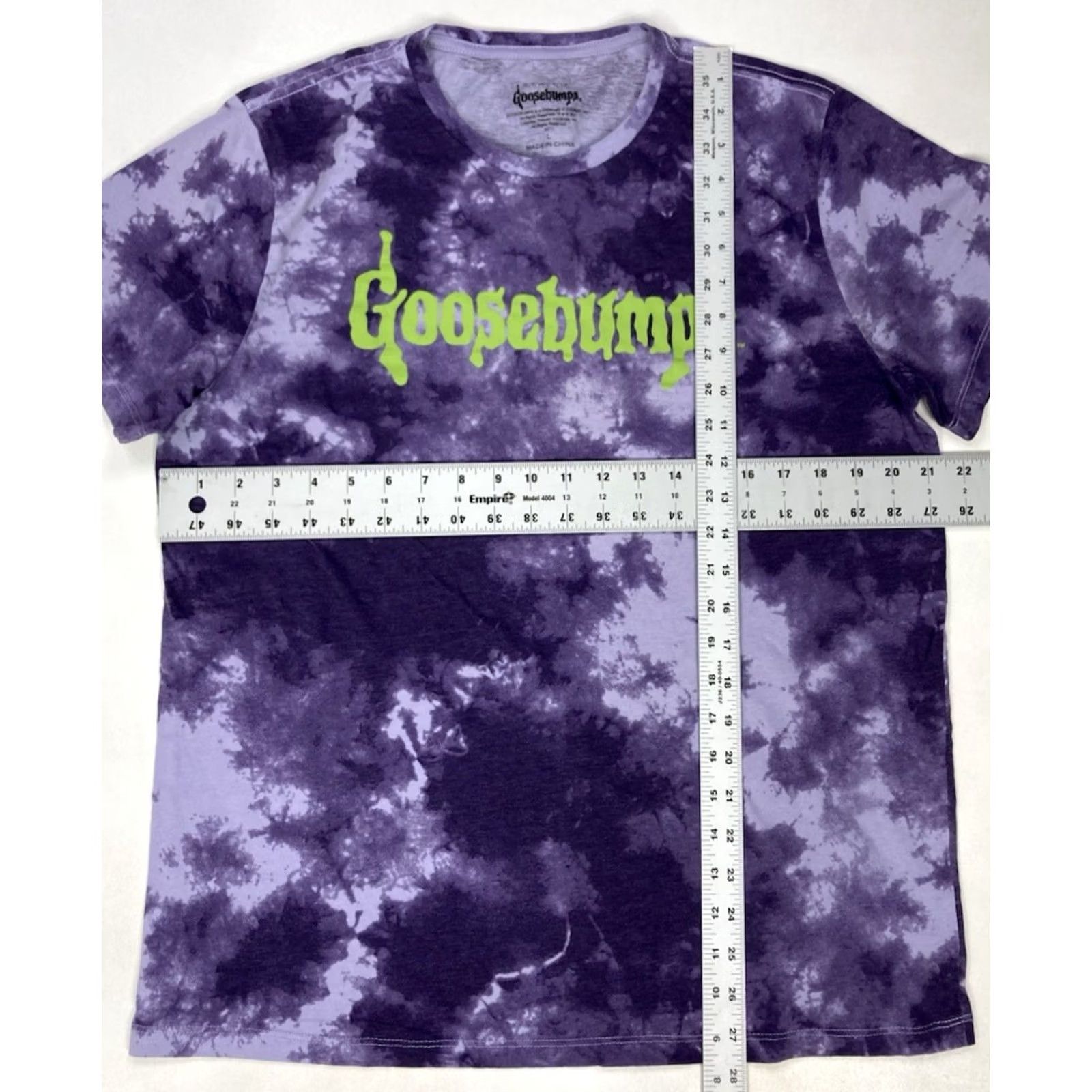 Logo 7 Goosebumps Logo Graphic T-shirt Men L Purple Tie Dye Short Sleeve Crew Neck Halloween Colorful Horror Size US L / EU 52-54 / 3 - 5 Thumbnail