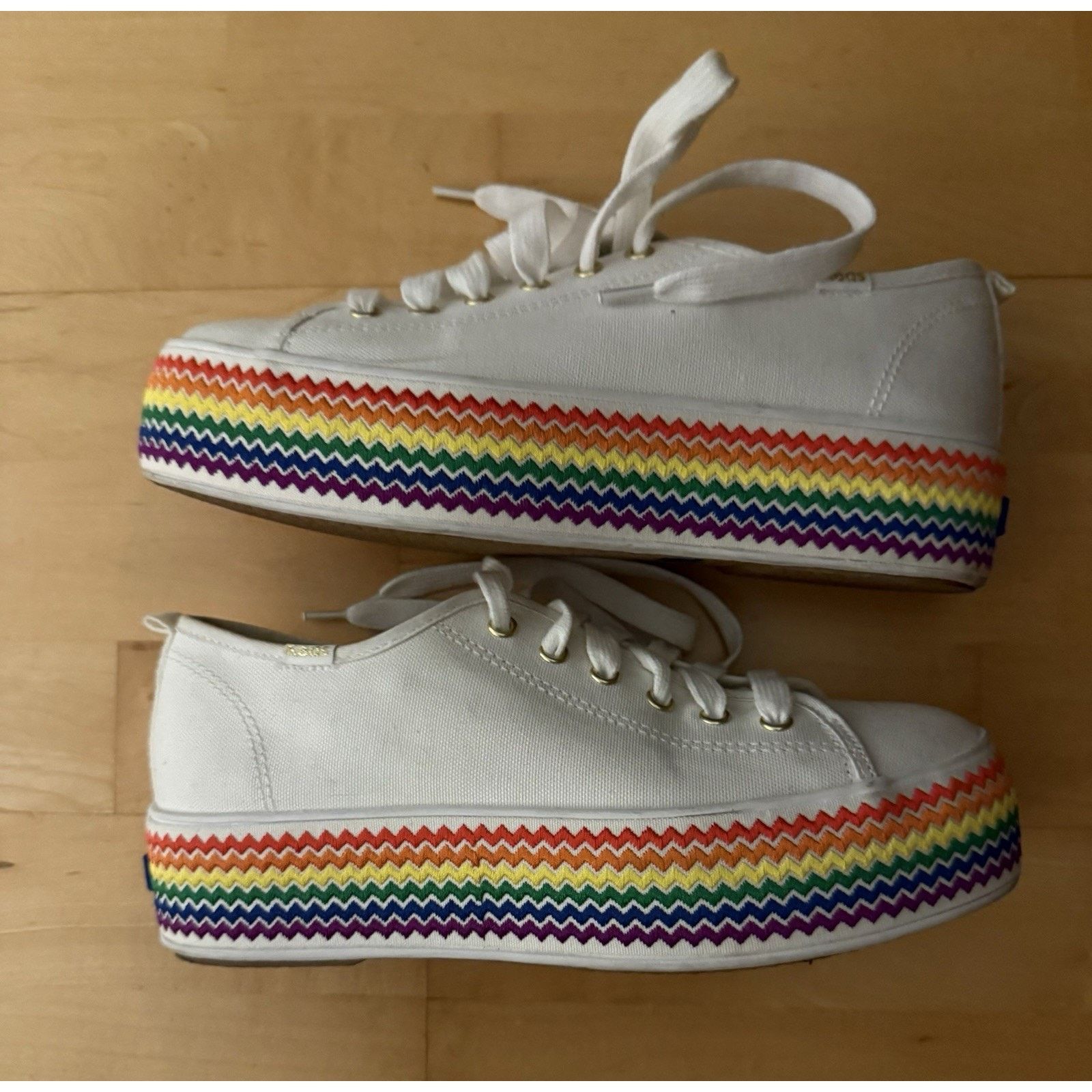 Keds KEDS Triple Up Embroidered Pride Rainbow Platform Sneakers 8 Size US 8 / IT 38 - 1 Thumbnail