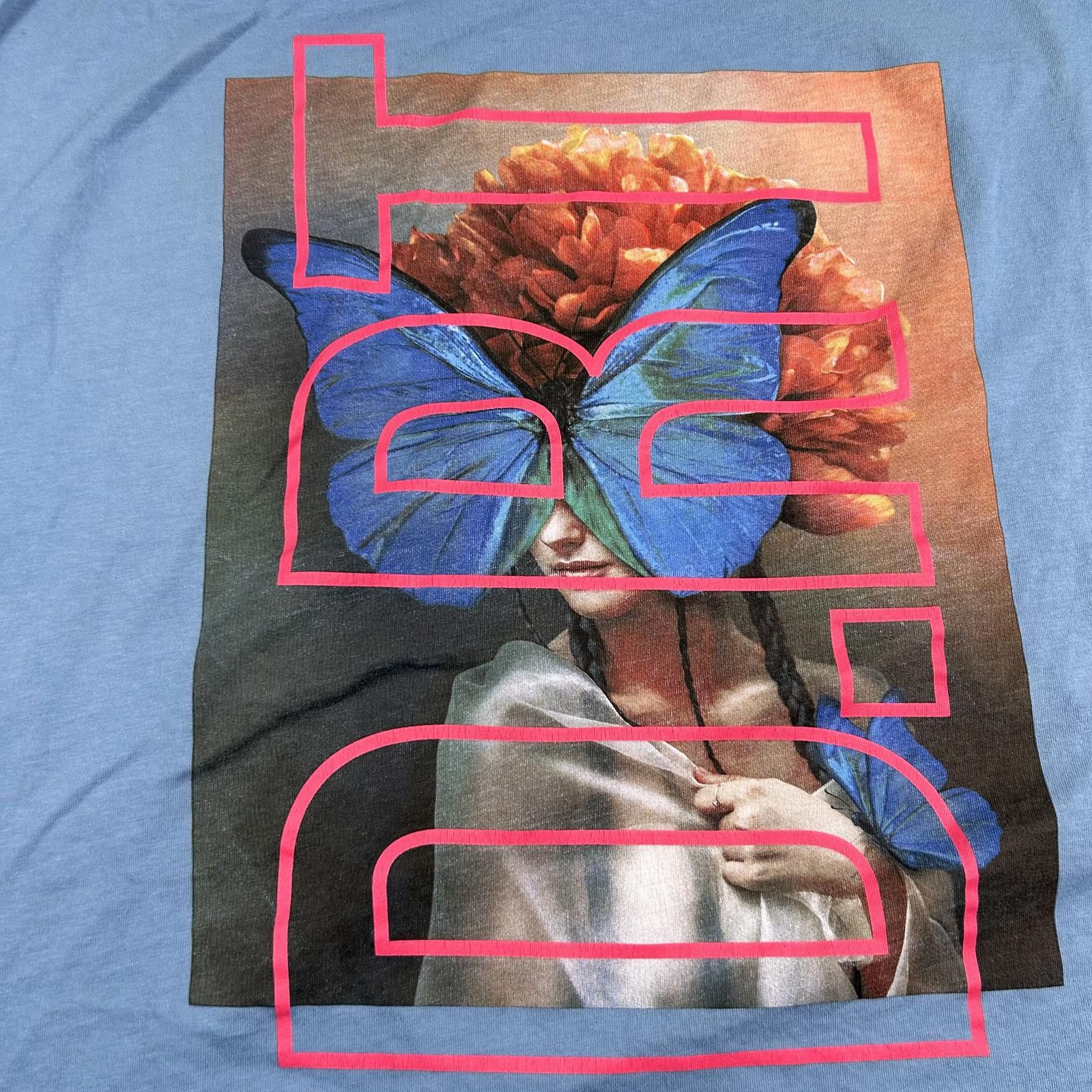 Other Men's Blue Graphic T-Shirt with Butterfly Design Size US L / EU 52-54 / 3 - 2 Thumbnail