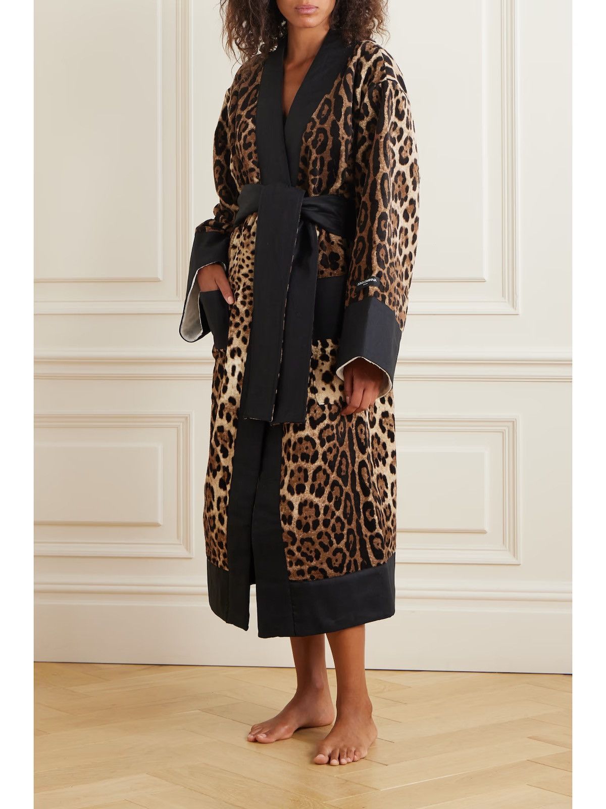 Dolce & Gabbana Dolce & Gabbana Terry Cotton Bath Robe Size M Size ONE SIZE - 2 Thumbnail