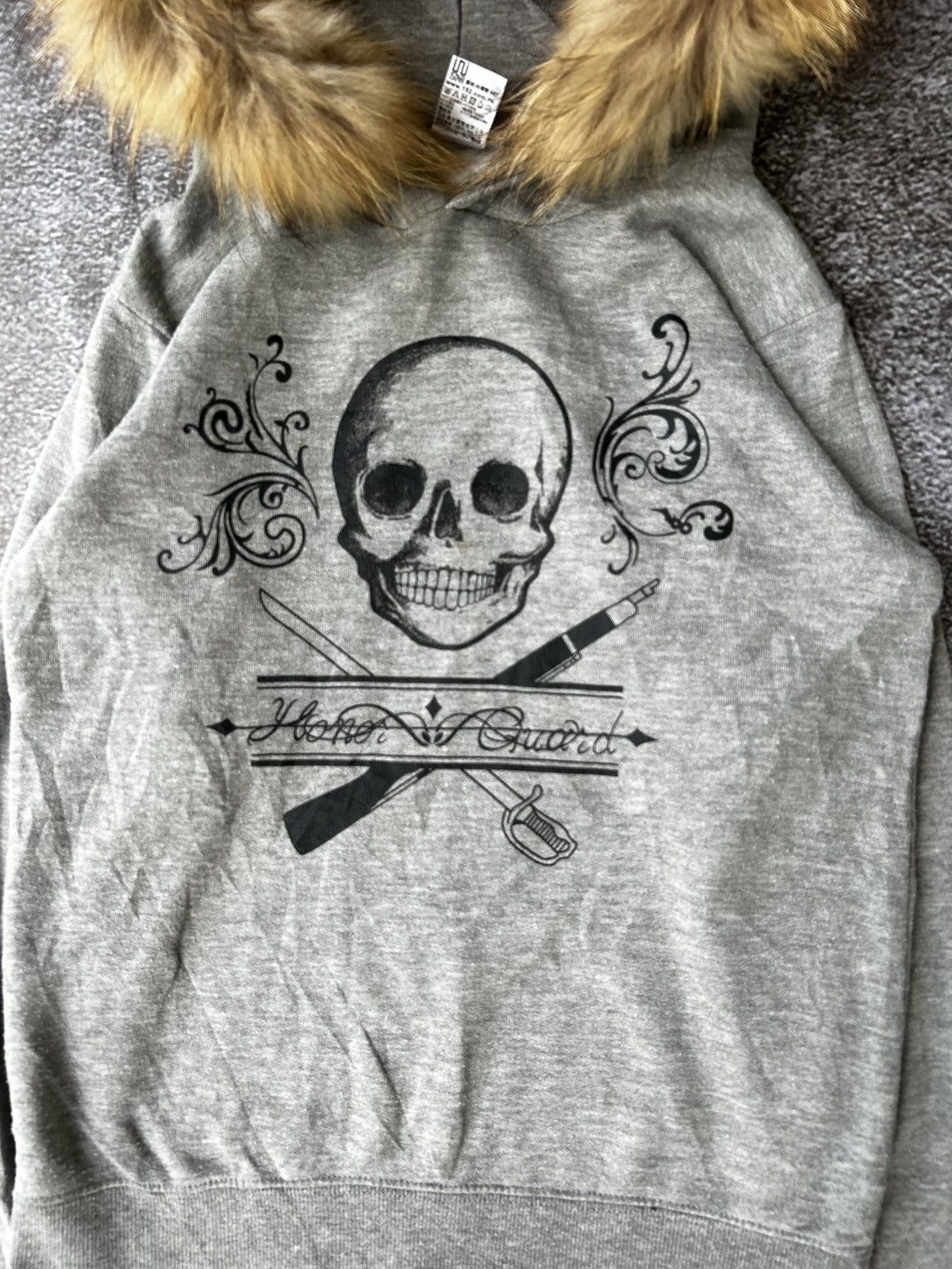 If Six Was Nine 💸BINDINGOFFER💸Honor Guard Skull Vkei Style Fur Hoodie Size US S / EU 44-46 / 1 - 3 Thumbnail