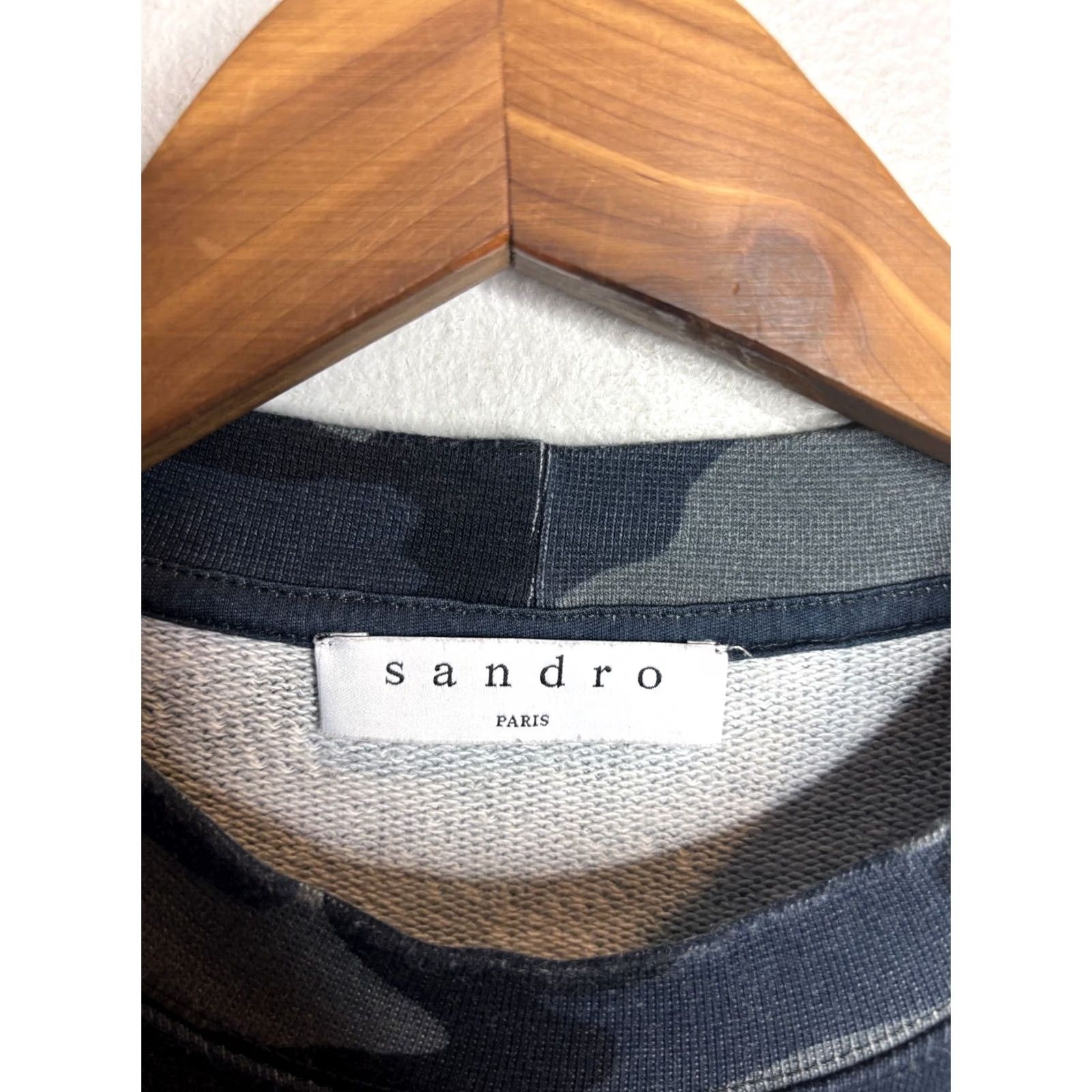 Sandro Sandro Crew Neck Pullover Camouflage Sweater Blue Mens S 4139 Size US S / EU 44-46 / 1 - 3 Thumbnail