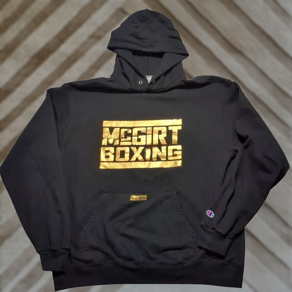Champion VINTAGE Buddy McGirt Boxing x Champion Hoodie Men L Black Gold Pullover Sweatshirt Size US L / EU 52-54 / 3 - 1 Thumbnail