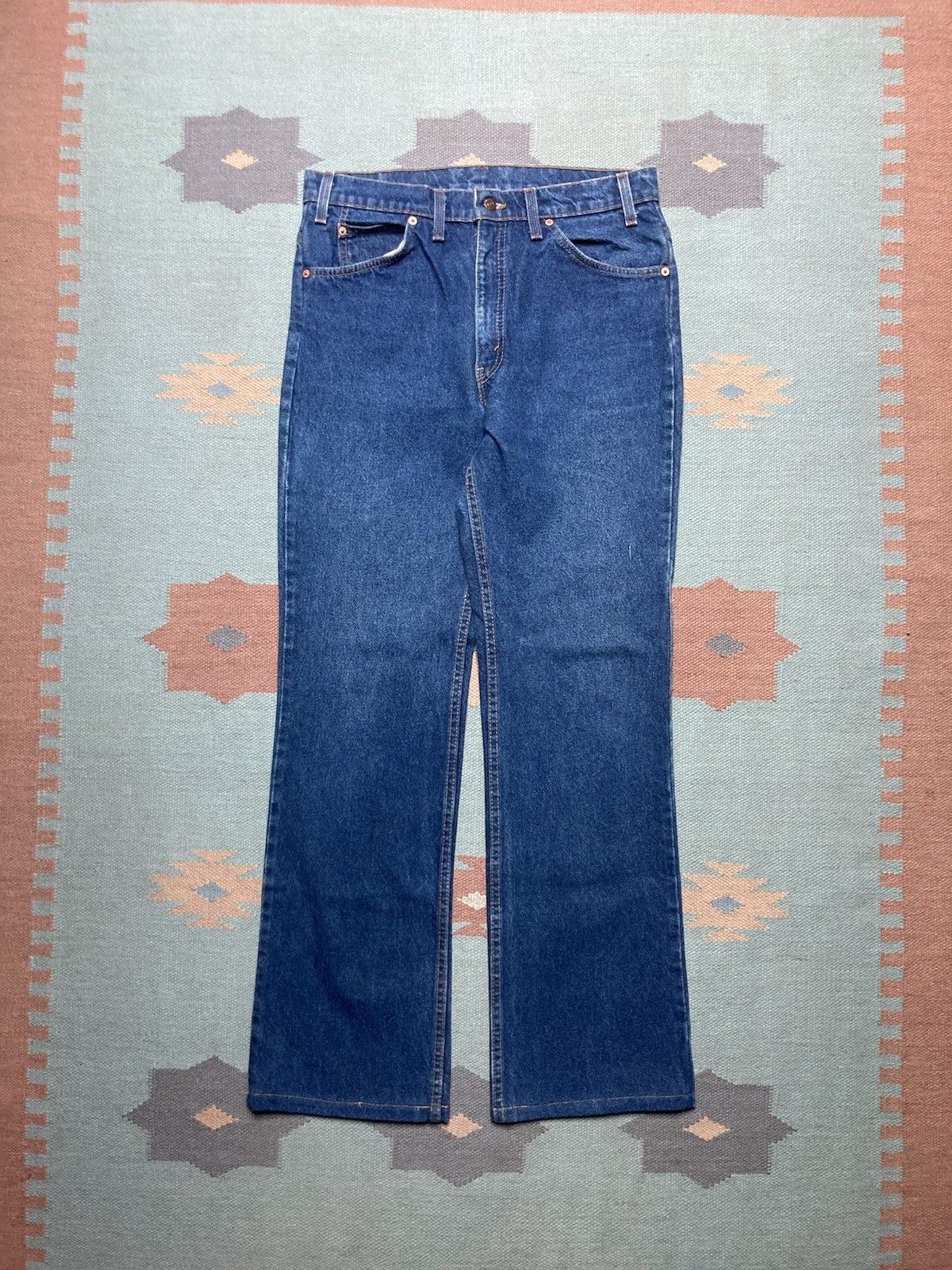 Levi's × Vintage 90s Levi’s 517 jeans bootcut flare dark orange tab 33x32 Size US 33 - 5 Thumbnail