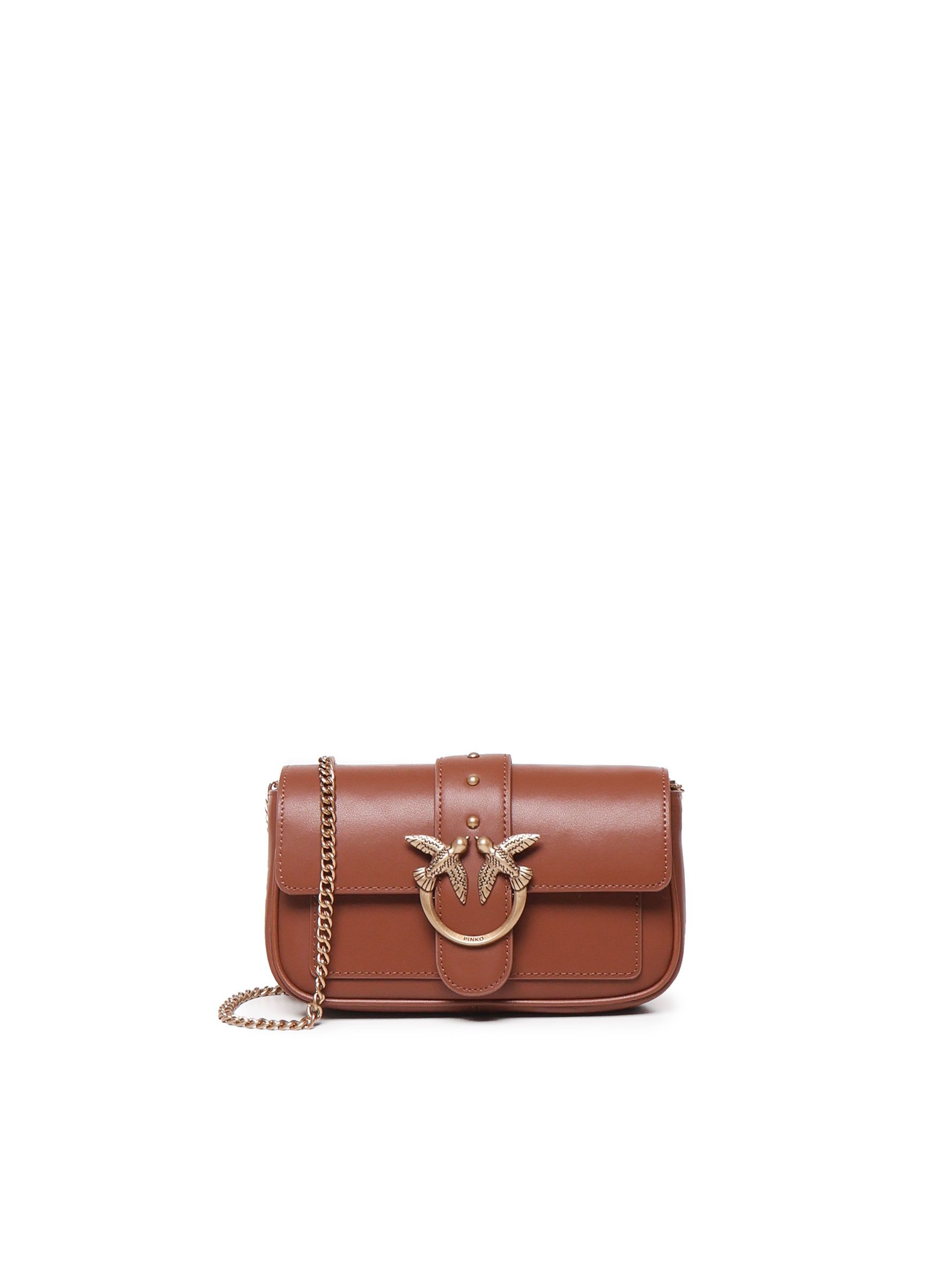 Pinko o1s22i1n0824 Size: OS / Love Pocket Crossbody Bag in Brown Size ONE SIZE - 1 Thumbnail