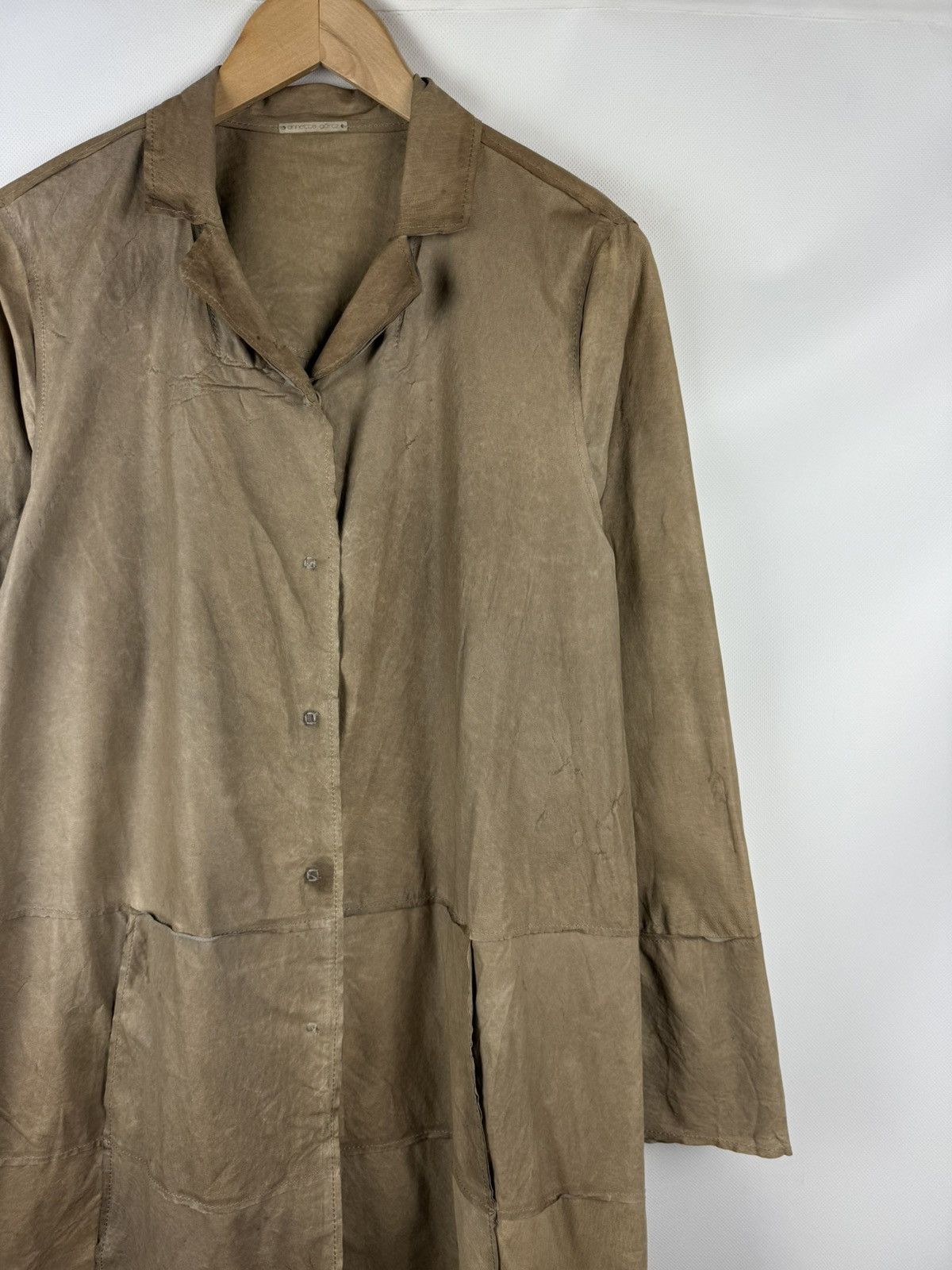 Annette Gortz Gortz Avant-Garde Lamb Leather Unlined Trench Coat Jacket Size S / US 4 / IT 40 - 3 Thumbnail