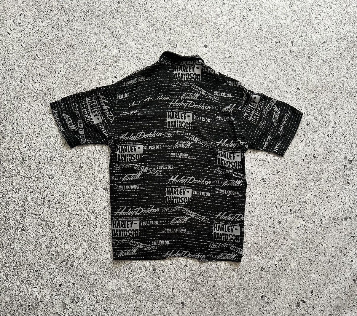 Band Tees × Harley Davidson × Vintage Vintage Harley Davidson Button Short Sleeve Shirt 2000’s Size US L / EU 52-54 / 3 - 5 Thumbnail