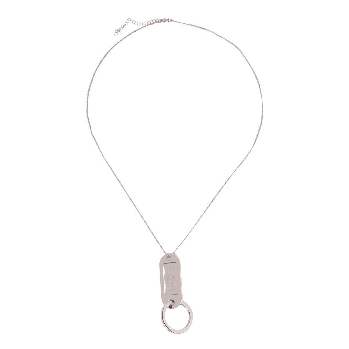 Maison Margiela !DS! FW23 Maison Margiela MM6 Logo Pendant Plaque Necklace Size ONE SIZE - 4 Thumbnail