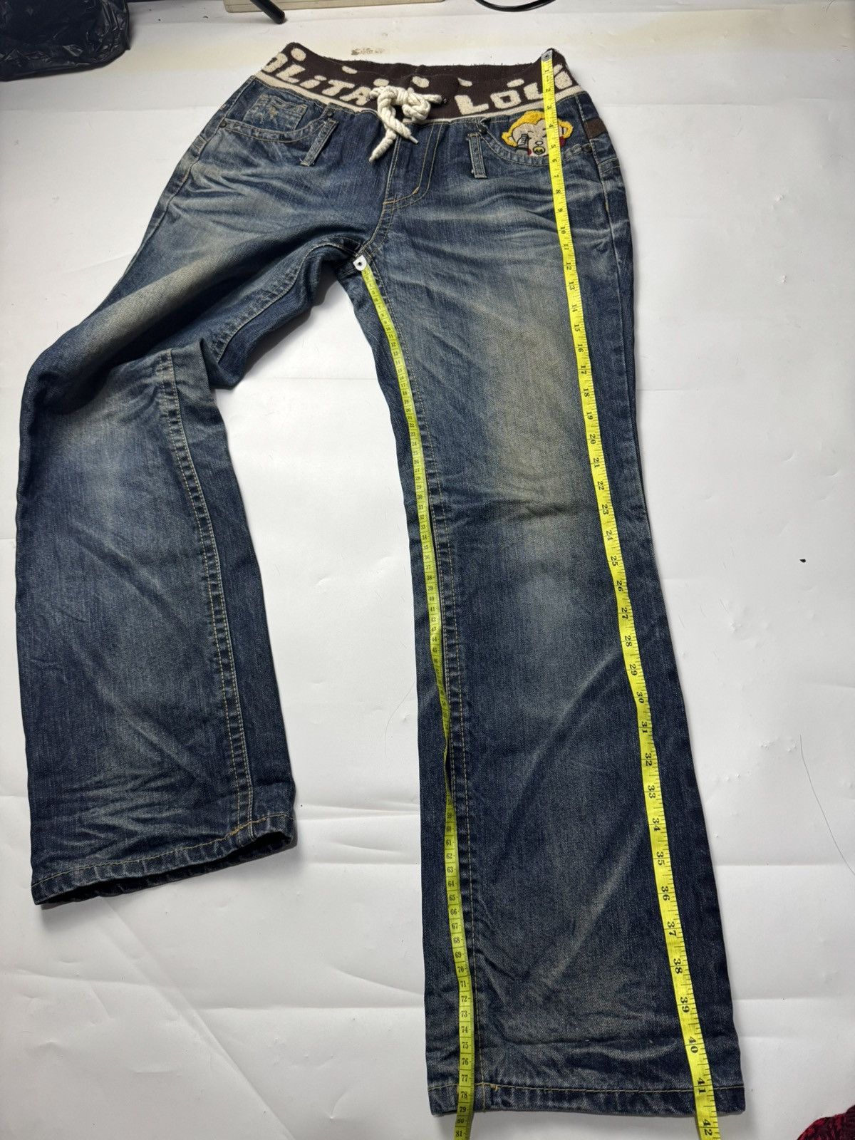 Beauty Beast ❤️SOLD❤️Yoshitomo Nara Lolita Exotic Vintage Denim Jeans Size US 30 / EU 46 - 7 Thumbnail