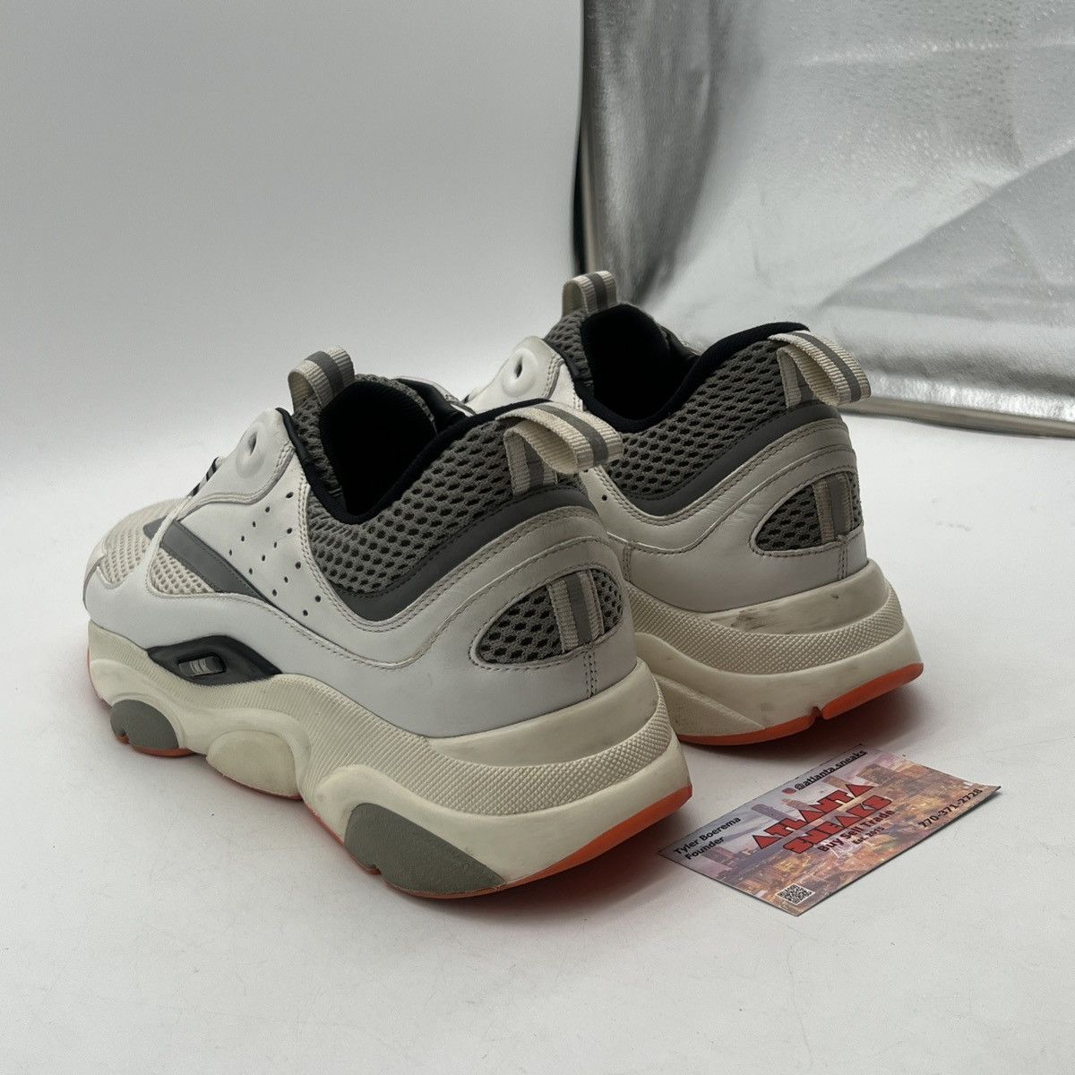 Dior Dior b22 white orange Size US 10 / EU 43 - 4 Thumbnail