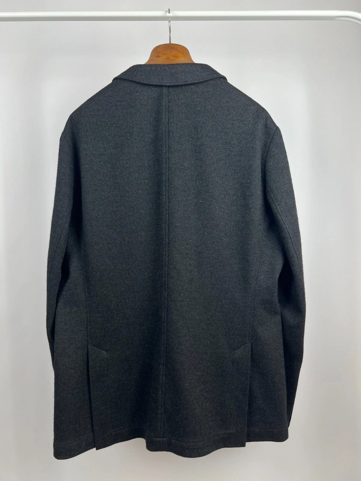 Hugo Boss Hugo Boss Men's Dark Gray Unlined Slim Fit Blazer Jacket Size 46R - 10 Thumbnail