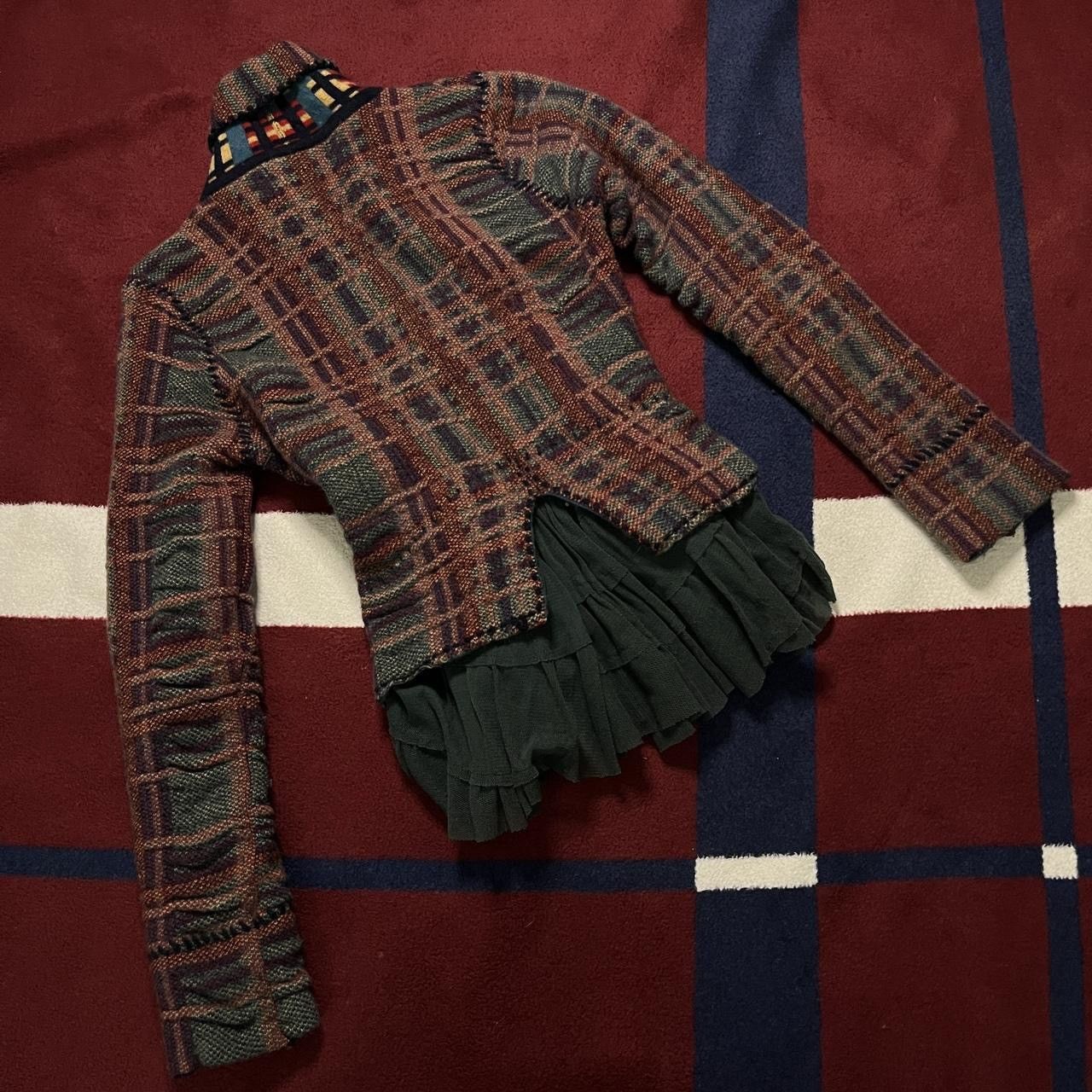 Anthropologie Anthropologie Sparrow Plaid Cascading Wool Jacket Cardigan Size M / US 6-8 / IT 42-44 - 3 Thumbnail