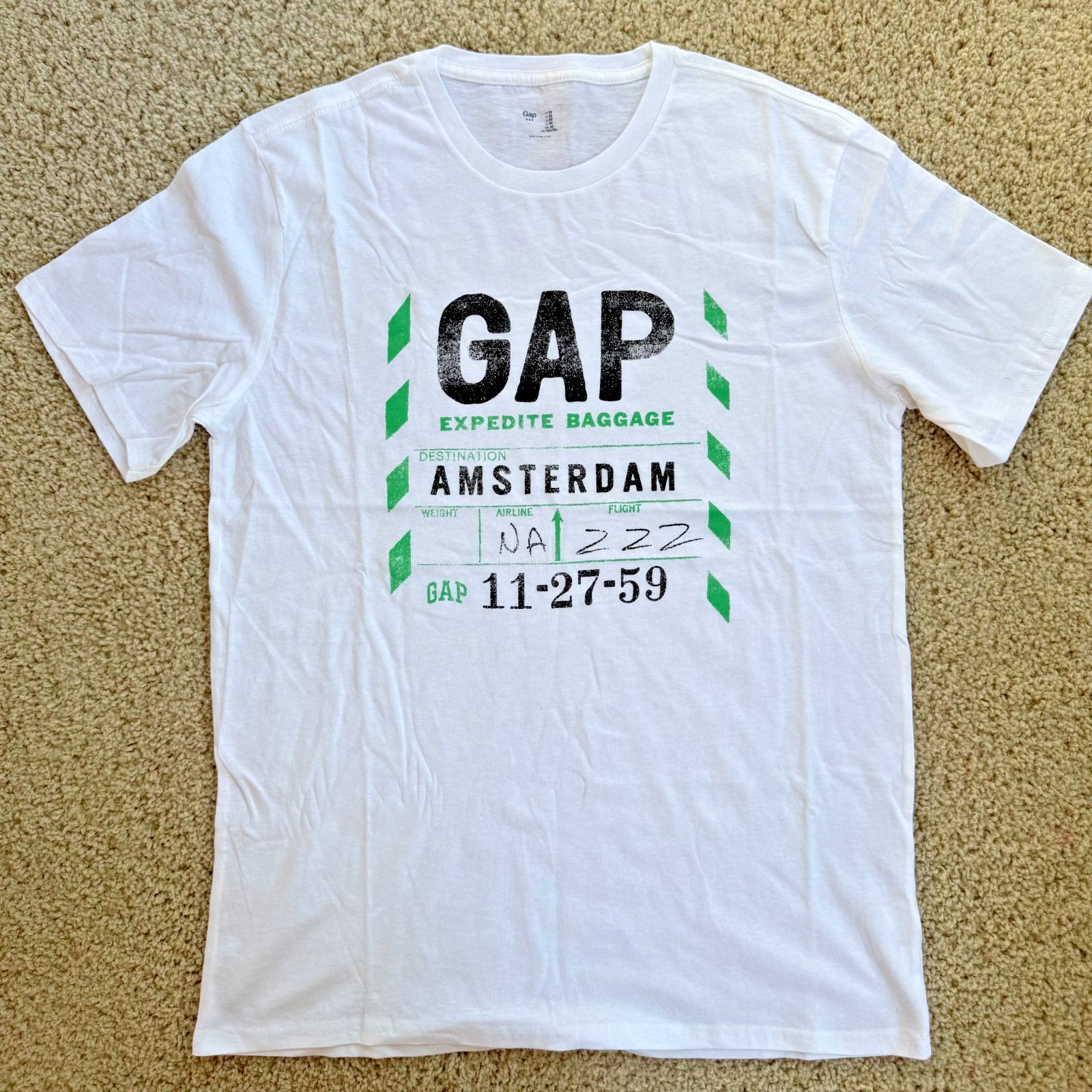 Gap Gap Graphic Tee Amsterdam Travel Y2K White Cotton Medium Size US M / EU 48-50 / 2 - 1 Thumbnail