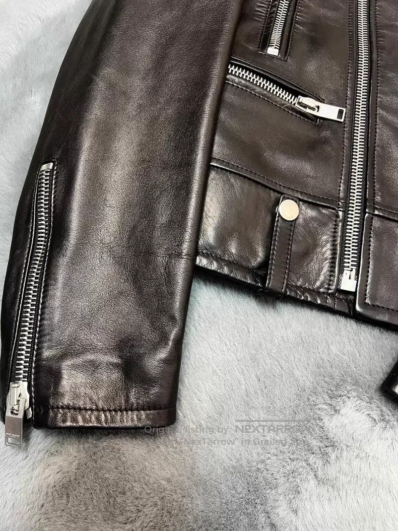 Saint Laurent Paris Saint Laurent Paris Motorcycle Leather Jacket i Size US M / EU 48-50 / 2 - 5 Thumbnail