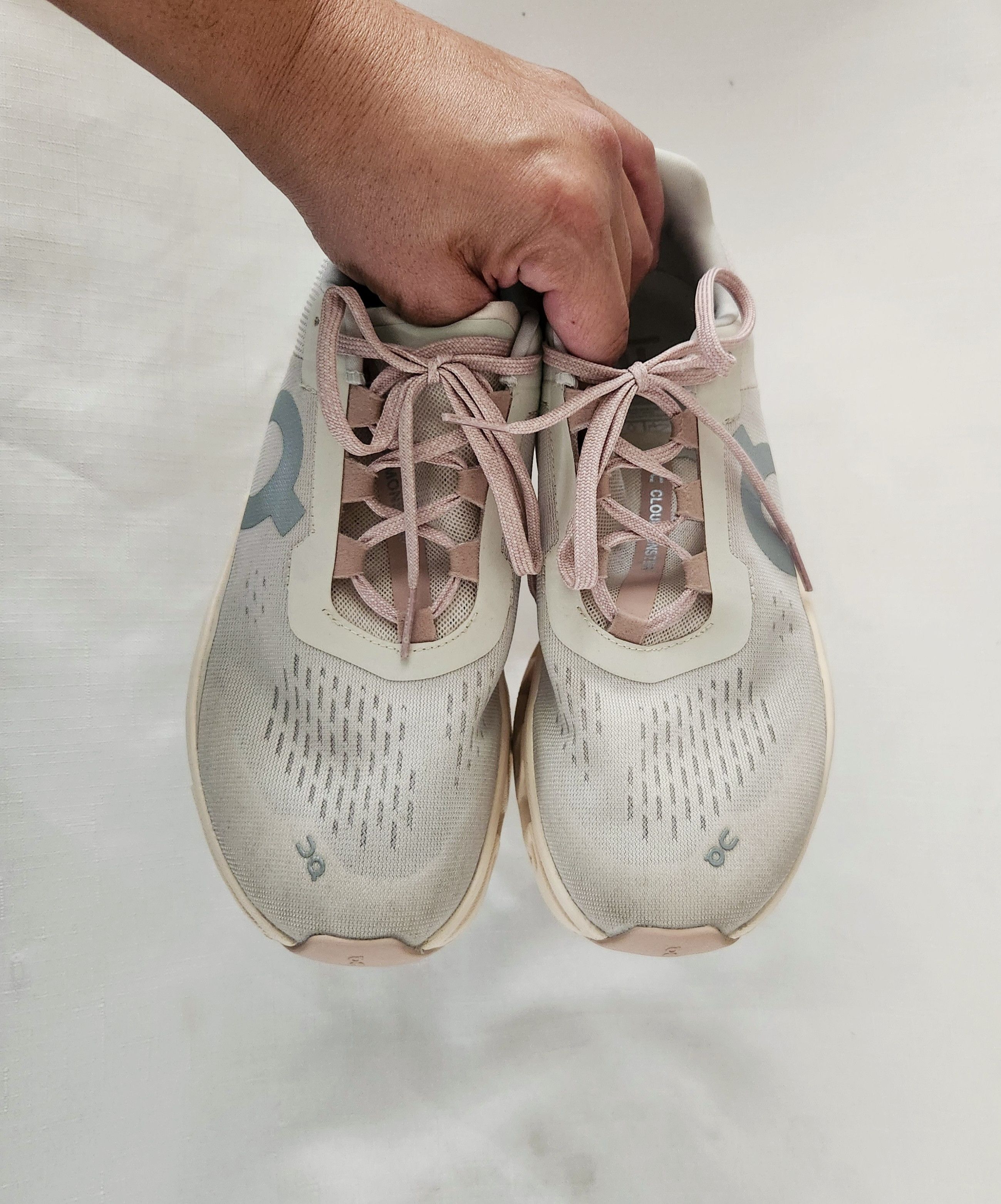 On On Running Women's Cloudmonster Shoes Moon Fawn pink SZ 9 Size US 9 / IT 39 - 12 Thumbnail