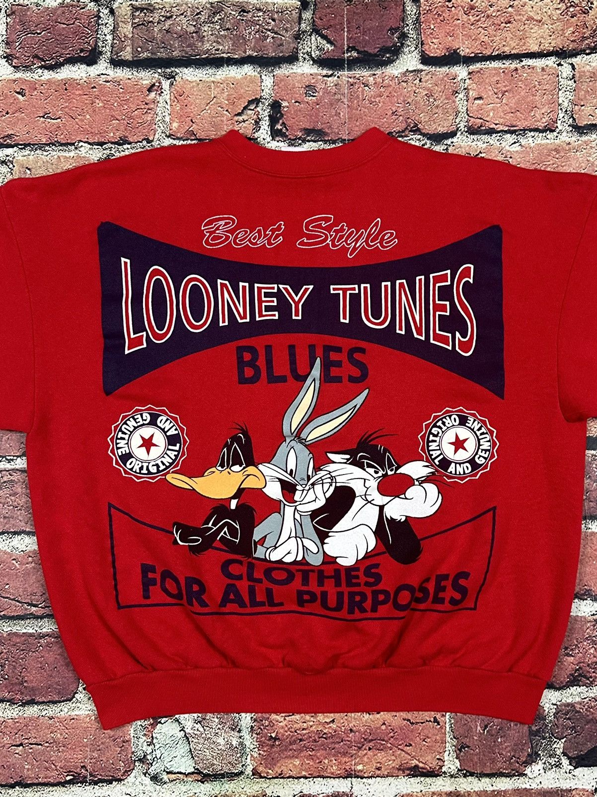 Vintage Vintage 90s Jerry Leigh Looney Tunes Sweatshirt Warner Bros Size US L / EU 52-54 / 3 - 2 Thumbnail