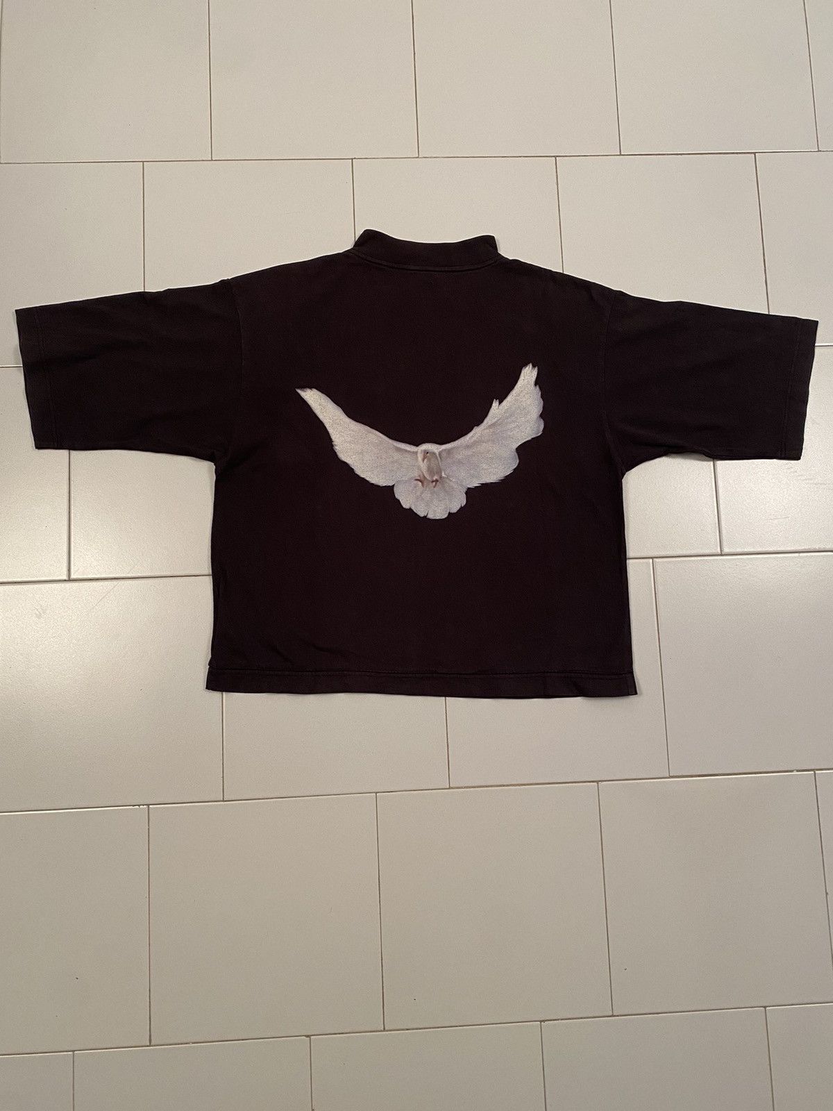 image of Yeezy Talk Worldwide Yeezy Gap Engineered By Balenciaga No Seam Dove Tee in Black, Men's (Size XS)