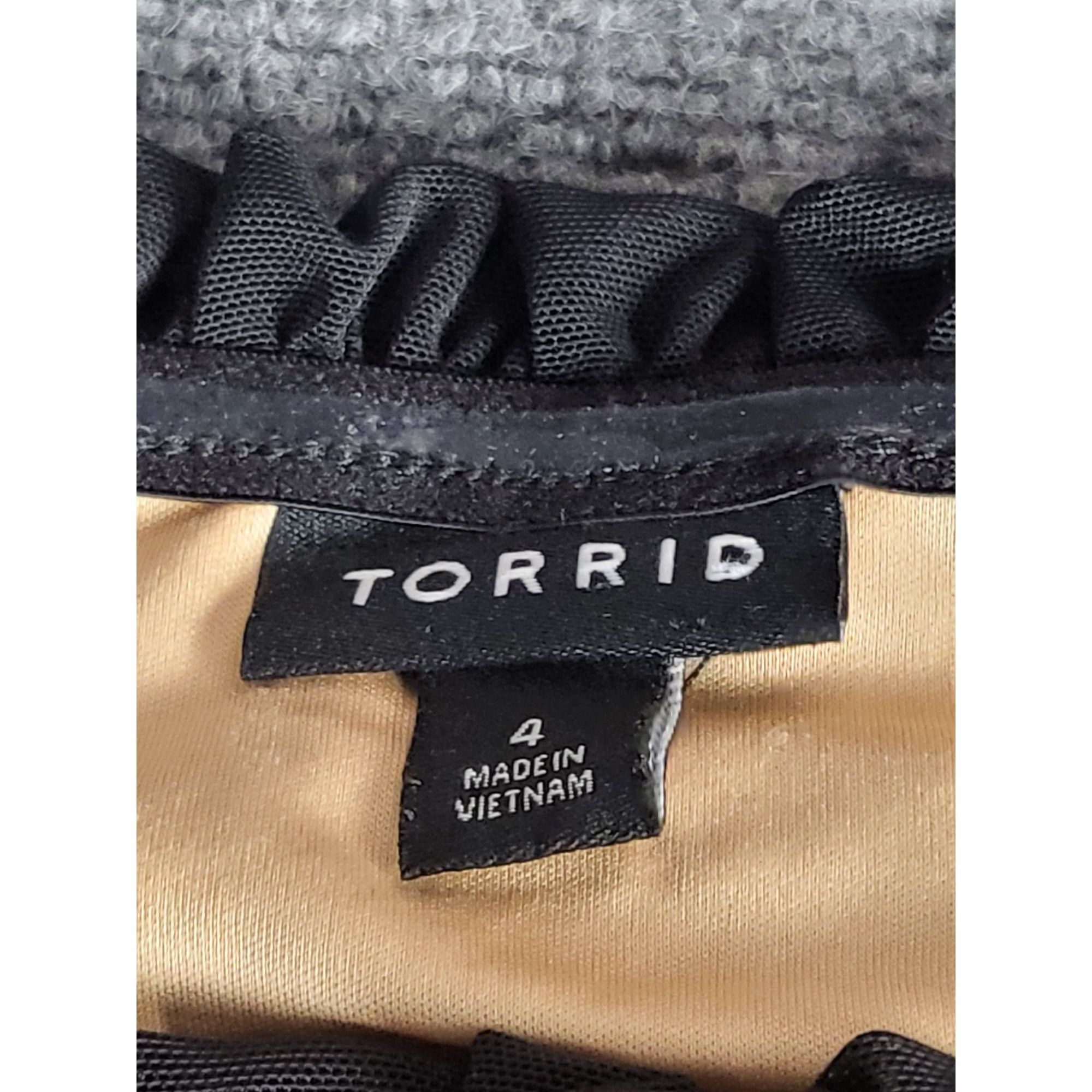 Torrid Torrid Peplum Babydoll Top Women Sz 4 Black Avant Garde Whim Size 4XL / US 24-26 - 7 Thumbnail