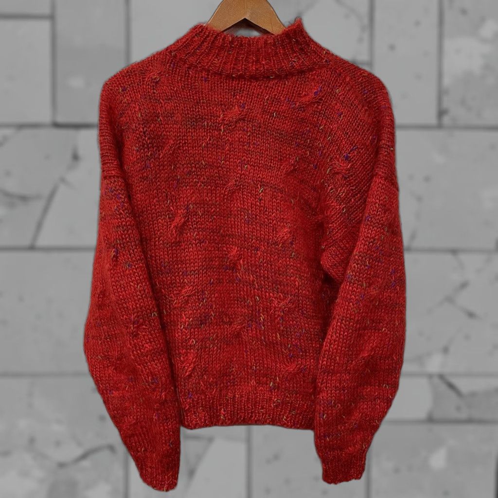Vintage VINTAGE Pappas Designs Mohair Blend Red Pullover Sweater One Size Fits All Size ONE SIZE - 1 Thumbnail