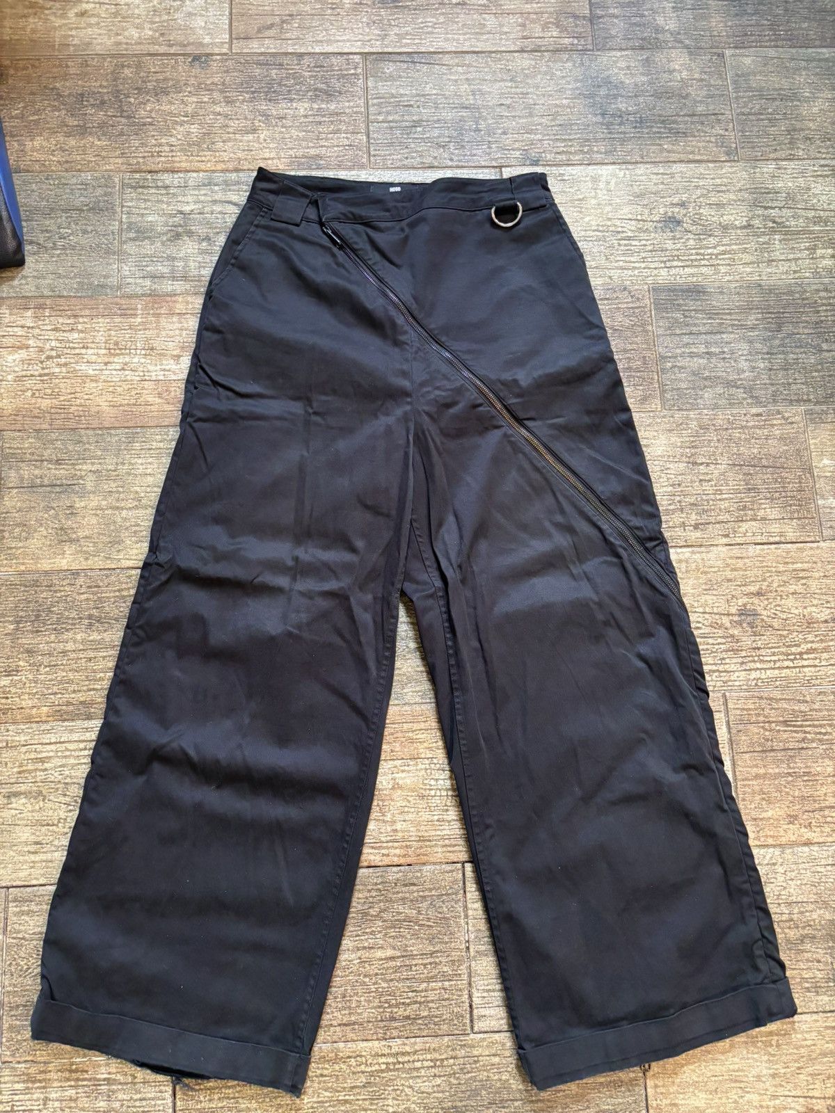 Hood By Air Black Spiral Zip Wide Pants Size US 31 - 1 Thumbnail