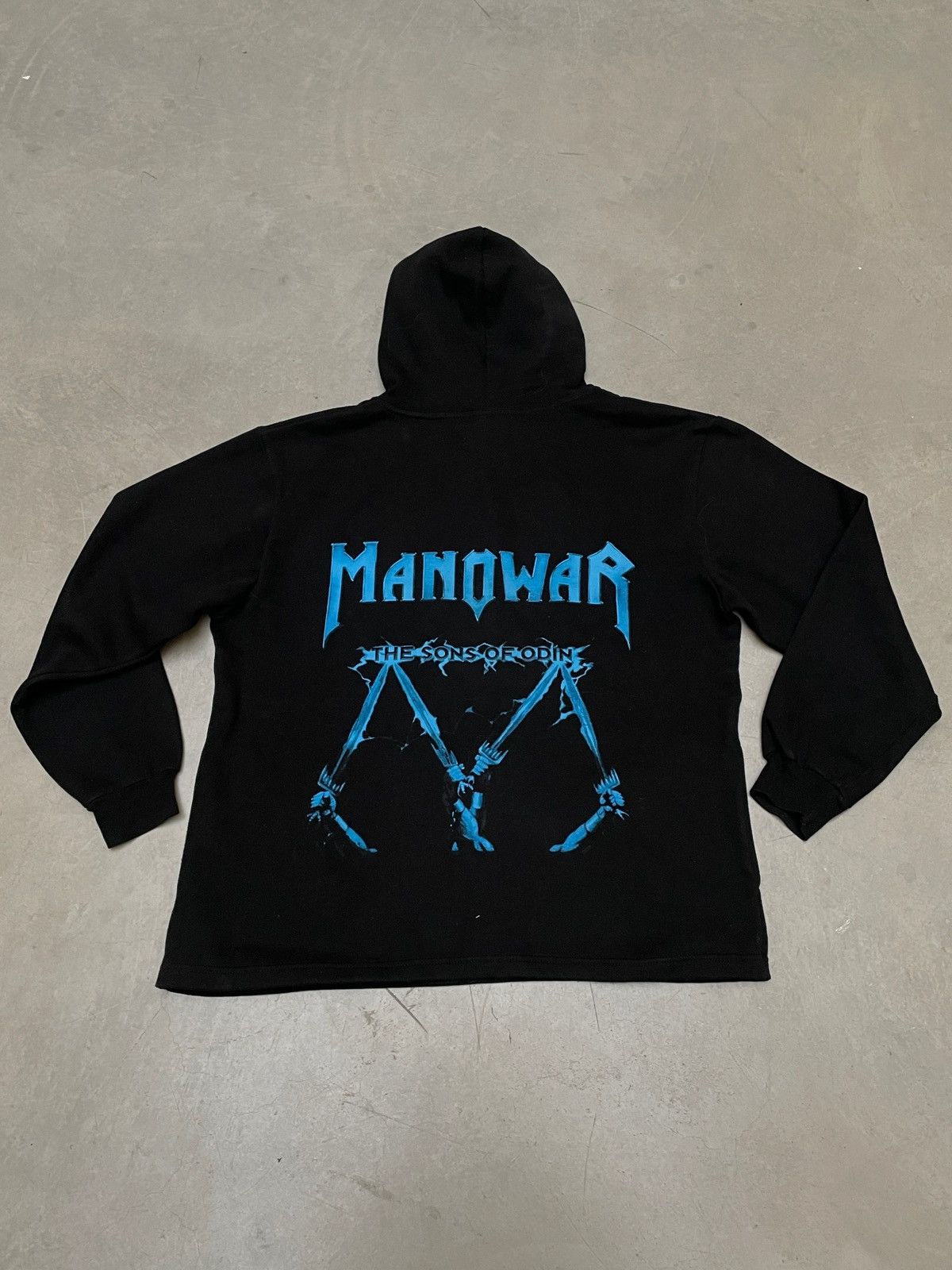 Vintage Manowar The Sons of Odin Double Print Hoodie XXL Size US XXL / EU 58 / 5 - 2 Thumbnail