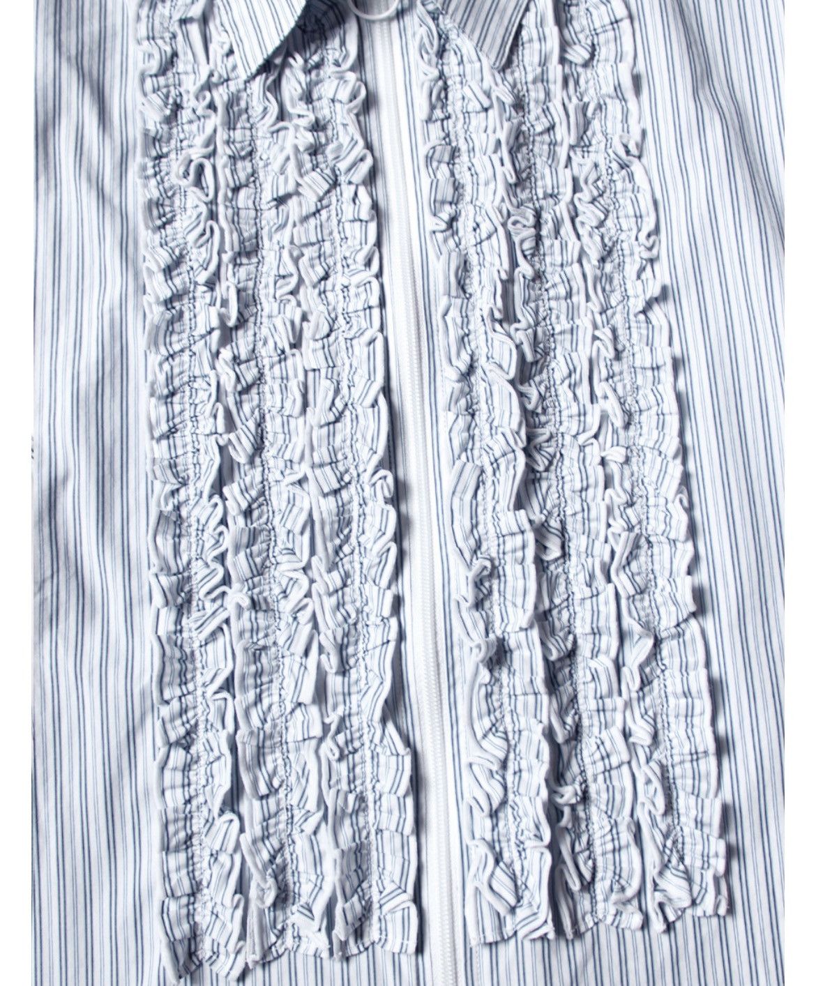 Kapital Kapital Cotton Stripe ZIPPER Ruffle Shirt Size US M / EU 48-50 / 2 - 5 Thumbnail