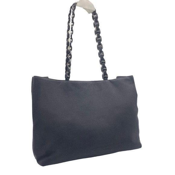Salvatore Ferragamo Salvatore Ferragamo Nylon Chain Tote Shoulder Bag in Black Size ONE SIZE - 1 Thumbnail