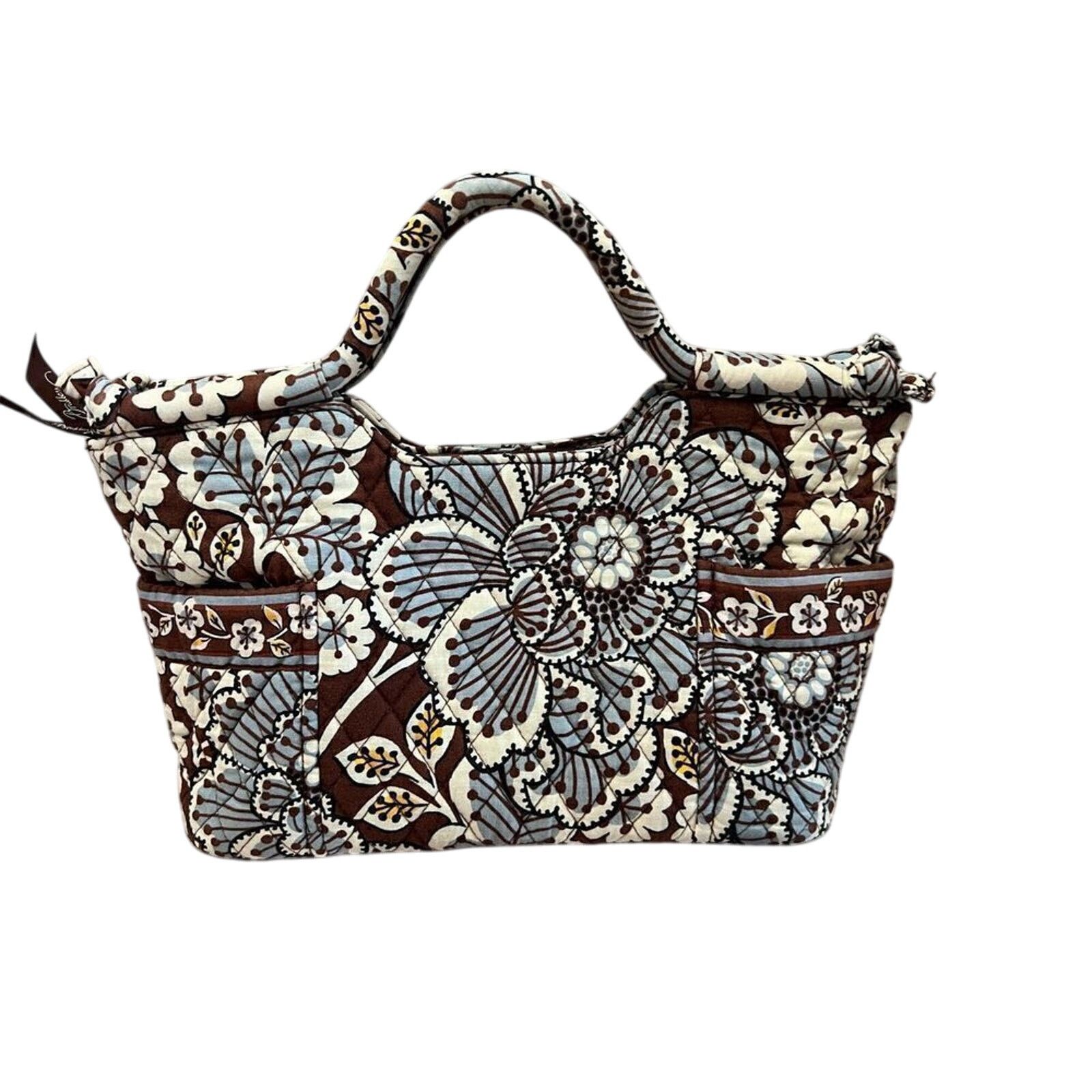 Vera Bradley Vera Bradley Slate Blooms Gabby Quilted Tote Handbag Brown Size ONE SIZE - 1 Thumbnail
