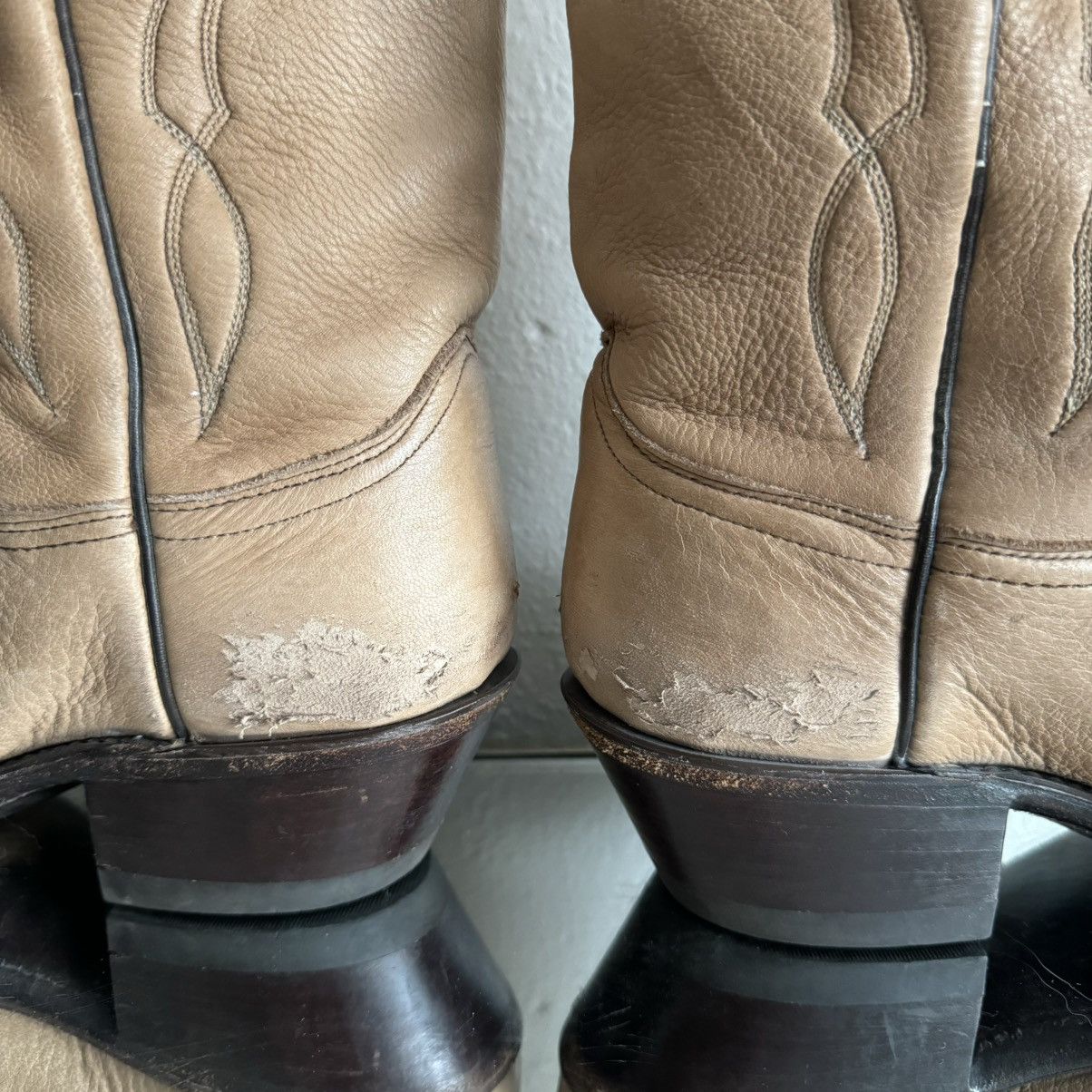 Dan Post DAN POST Vintage Tan Leather Western Rancher Cowboy Boots Size US 8 / EU 41 - 9 Thumbnail