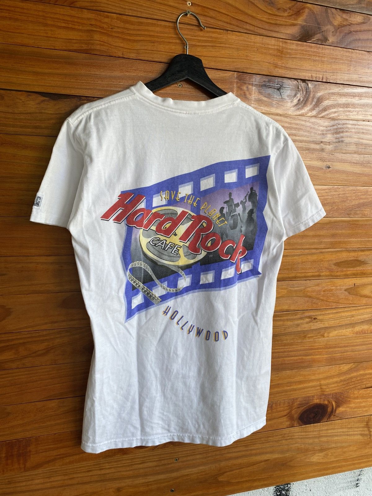 Hard Rock Cafe Vintage Hard Rock Cafe Hollywood T-Shirt White 90s Made USA Size US S / EU 44-46 / 1 - 6 Thumbnail