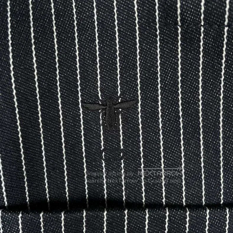 Dior Dior Classic little bee embroidered dark blue striped jack Size S / US 4 / IT 40 - 3 Thumbnail
