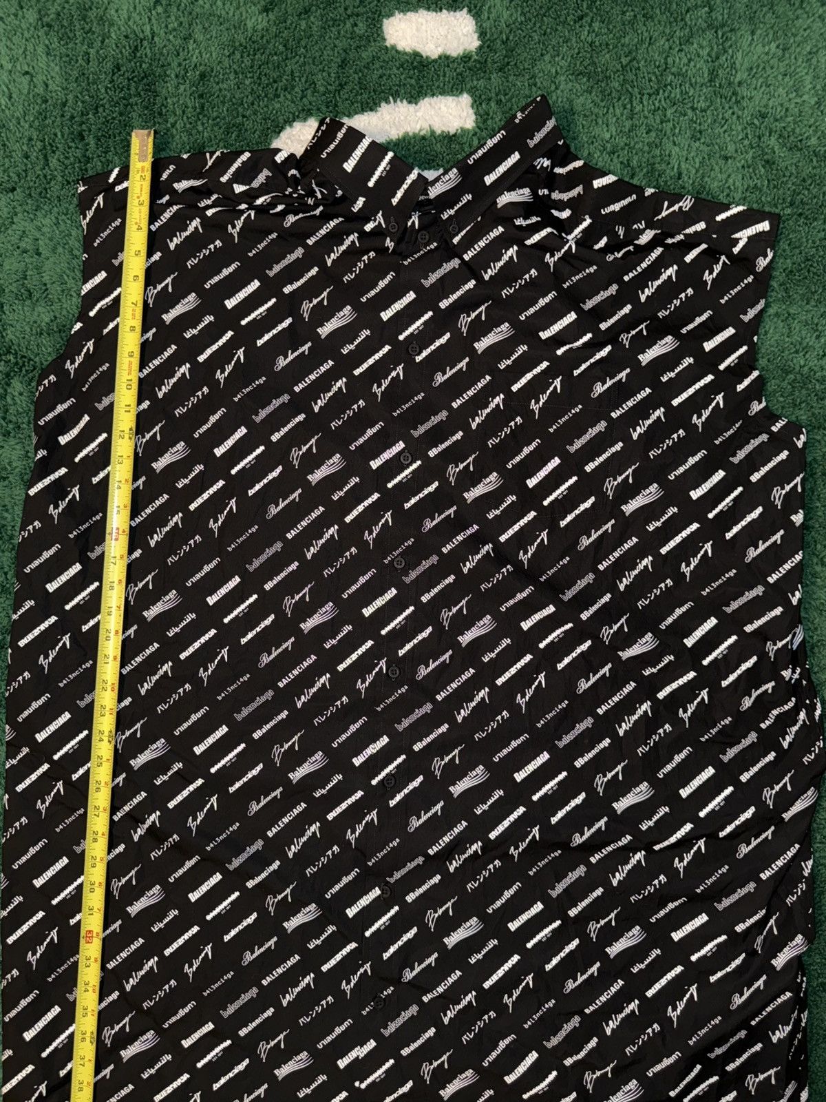 Balenciaga BALENCIAGA Logo-Print Poplin Midi Dress Sz.L Size L / US 10 / IT 46 - 7 Thumbnail