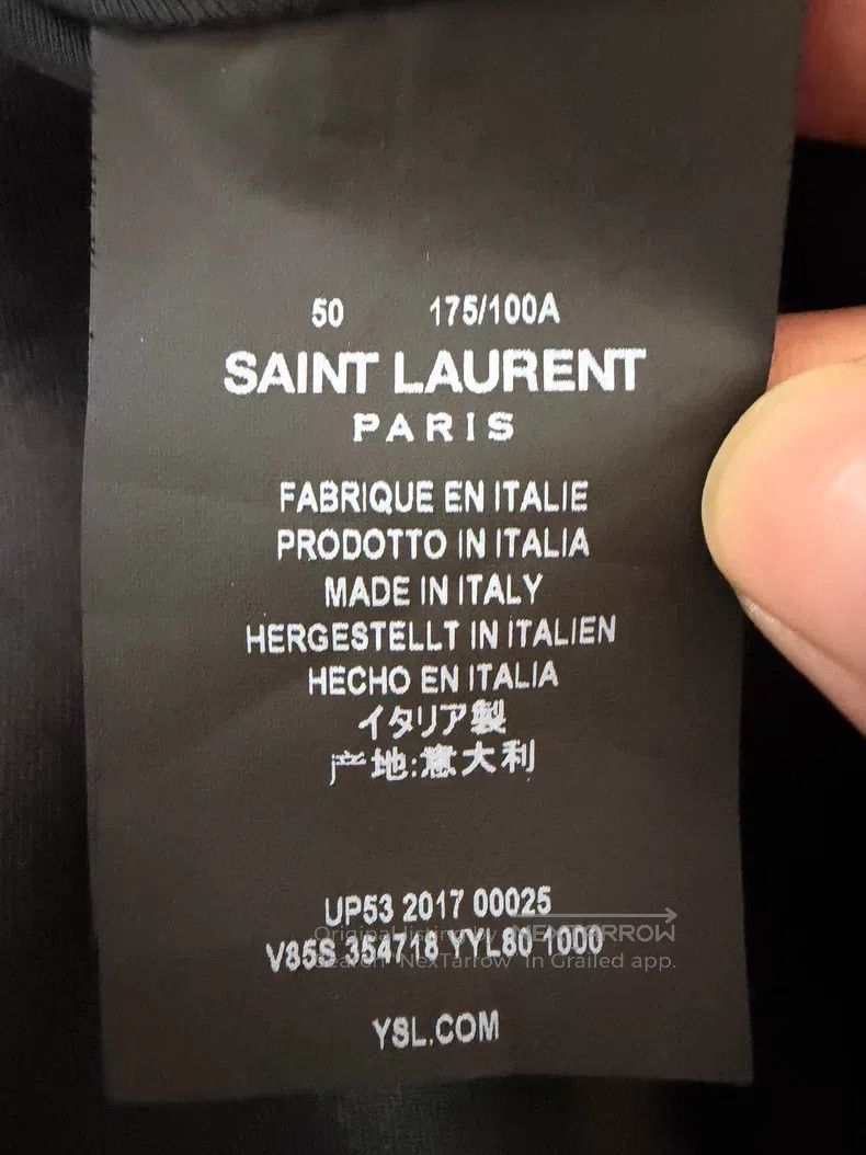 Saint Laurent Paris Saint Laurent Paris Black and White Woolen Baseball Jacket Size US M / EU 48-50 / 2 - 4 Thumbnail