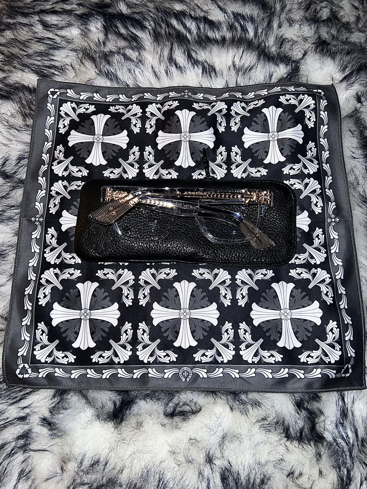 Chrome Hearts Chrome Hearts Vagillionaire II Crystal Clear Gold Glasses CH Size ONE SIZE - 6 Thumbnail