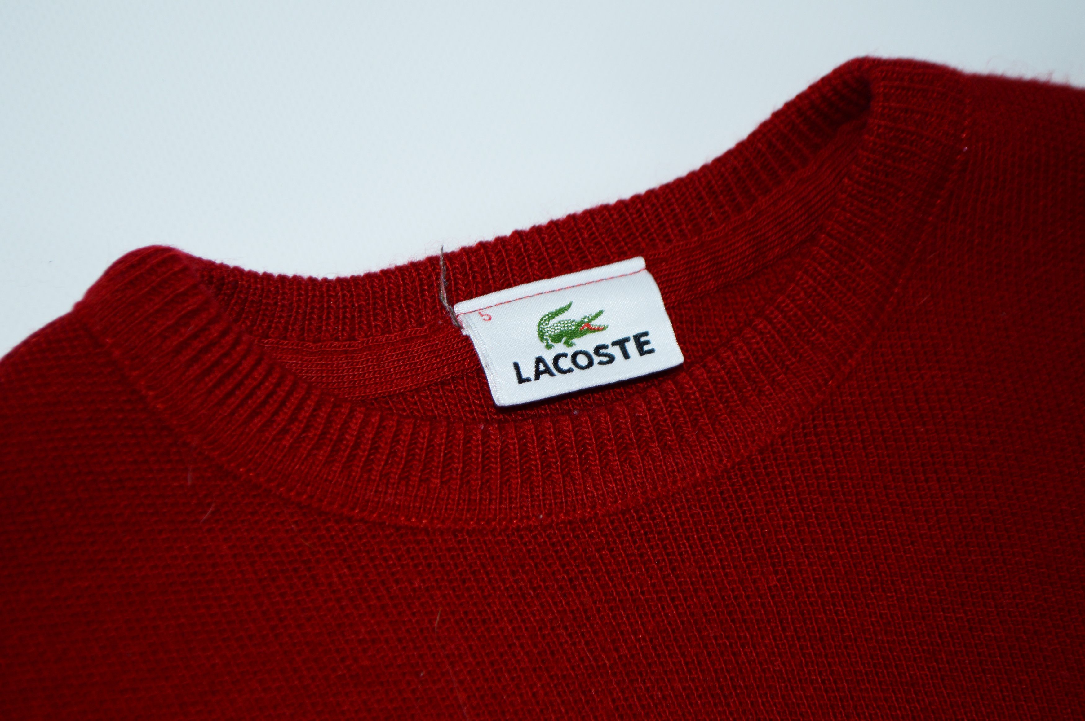 Lacoste Vintage Lacoste Red Wool Sweater Size 5 L Size US L / EU 52-54 / 3 - 4 Thumbnail