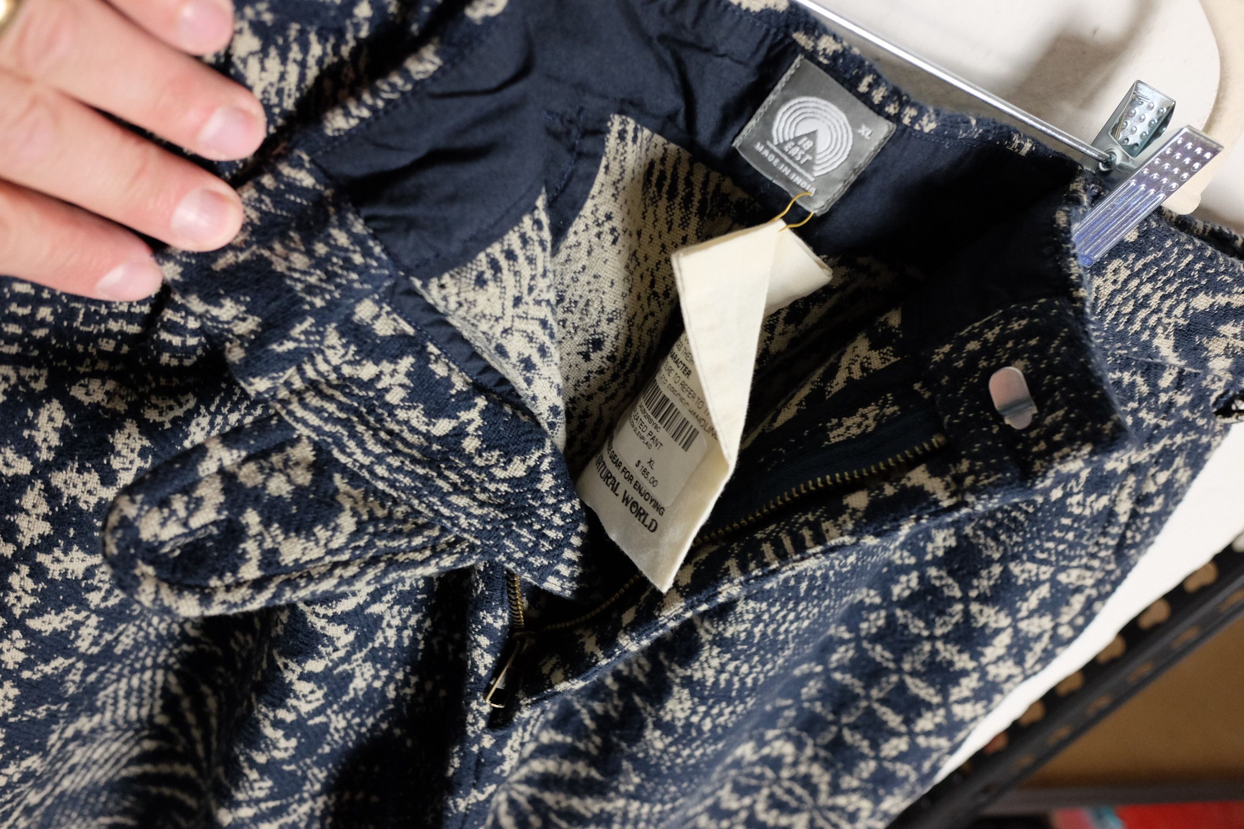 18 East 18 East Austin Navy/Tan Pleated Pant w/ Glenplaid Patchwork Size US 36 / EU 52 - 4 Thumbnail