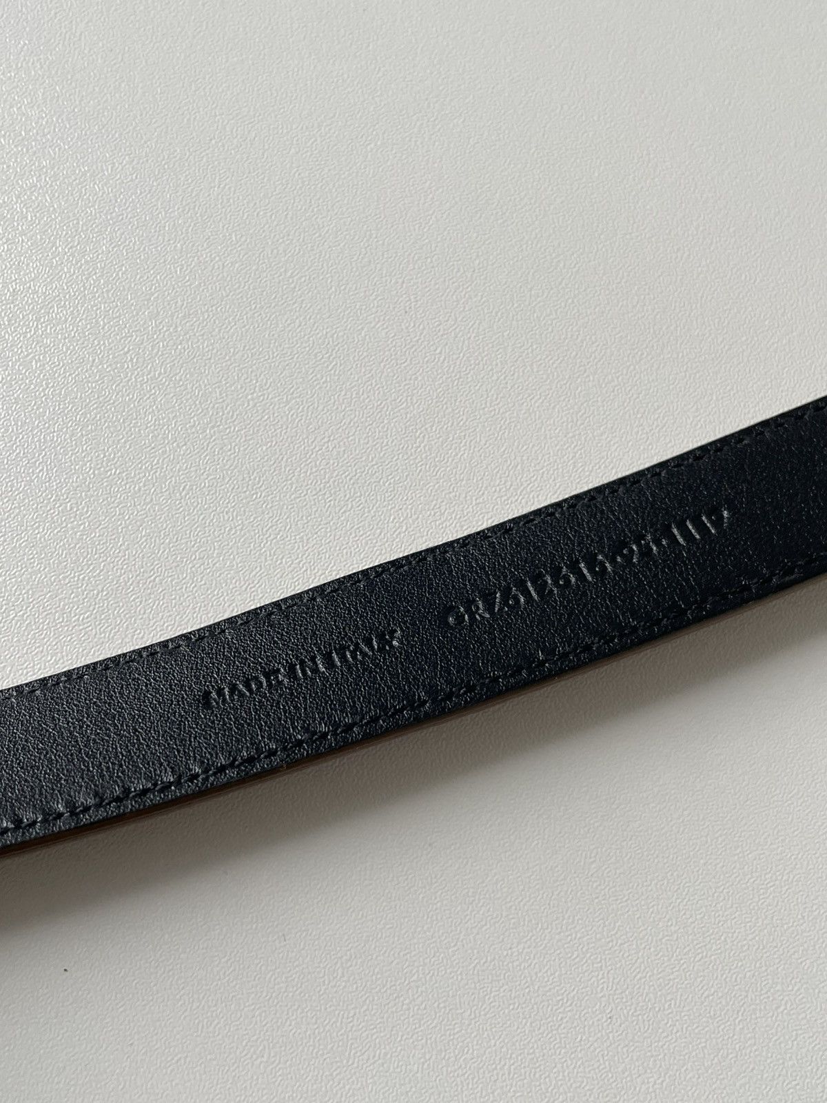 Saint Laurent Paris NEW Saint Laurent Paris Suede Leather Logo Belt Size ONE SIZE - 5 Thumbnail