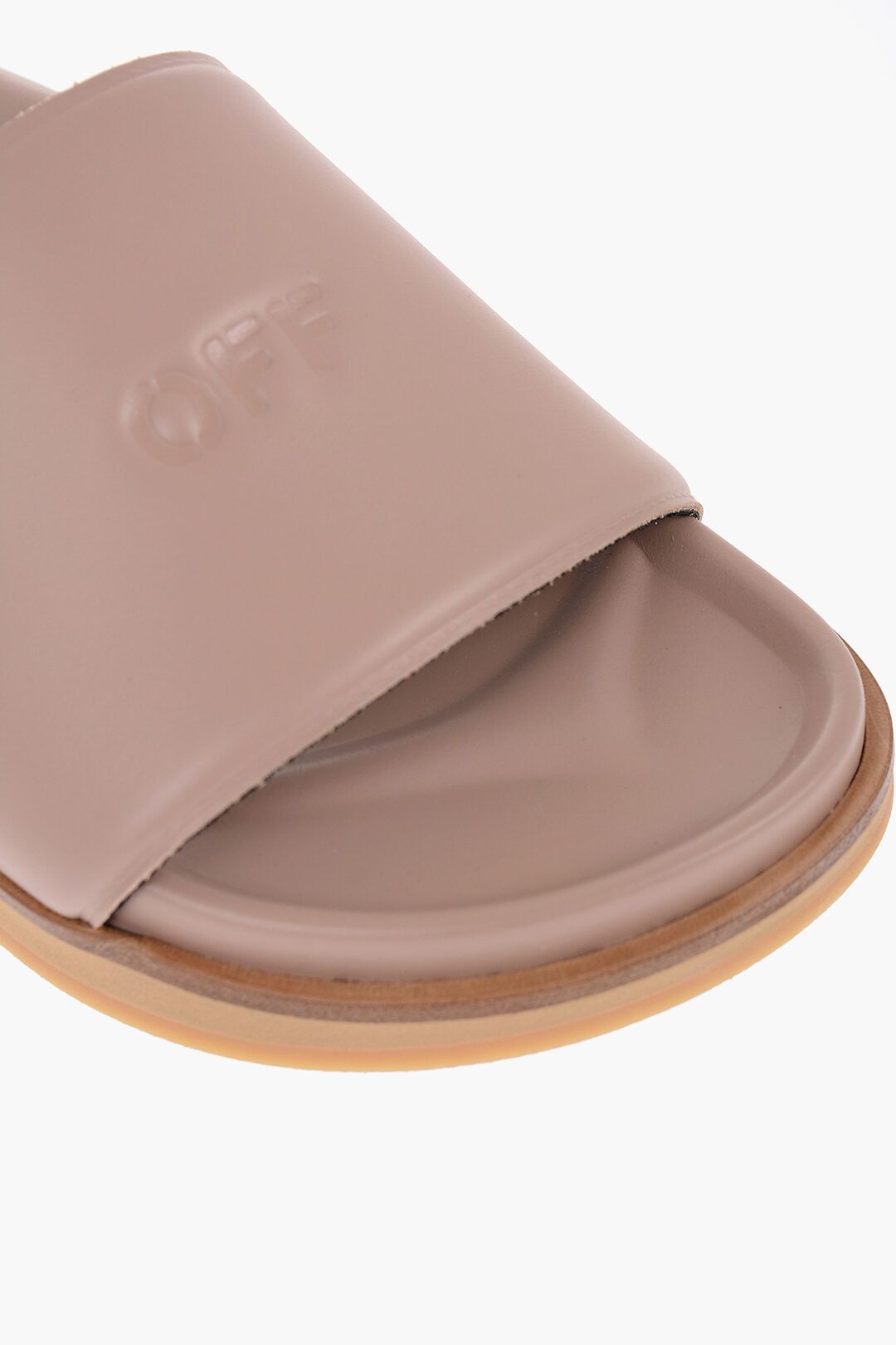 Off-White og1mm1024 Leather Off Stamp Sliders in Pink Size US 5 / IT 35 - 4 Thumbnail