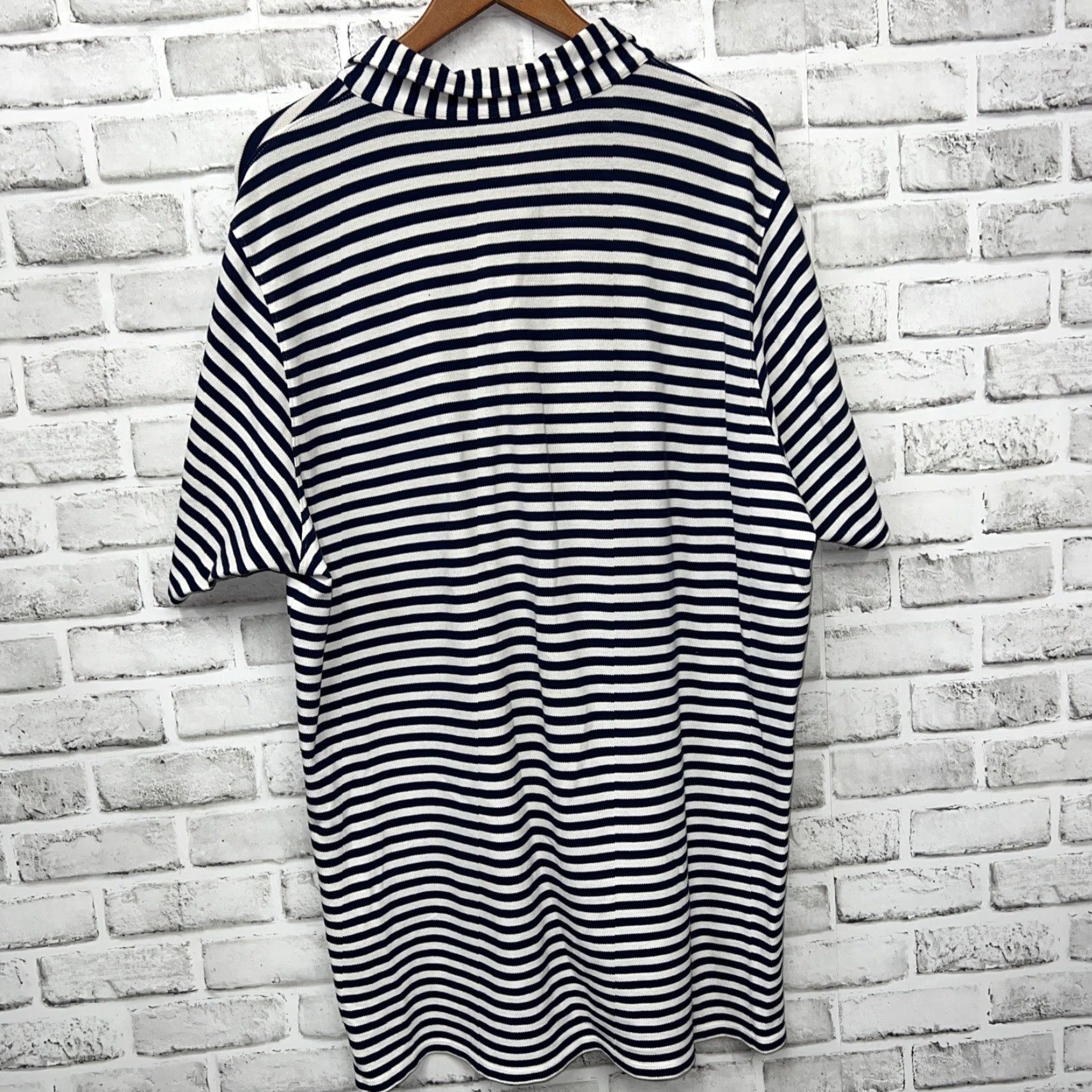 Vintage B Draddy Shirt Mens XL White Striped Polo Size US XL / EU 56 / 4 - 4 Thumbnail