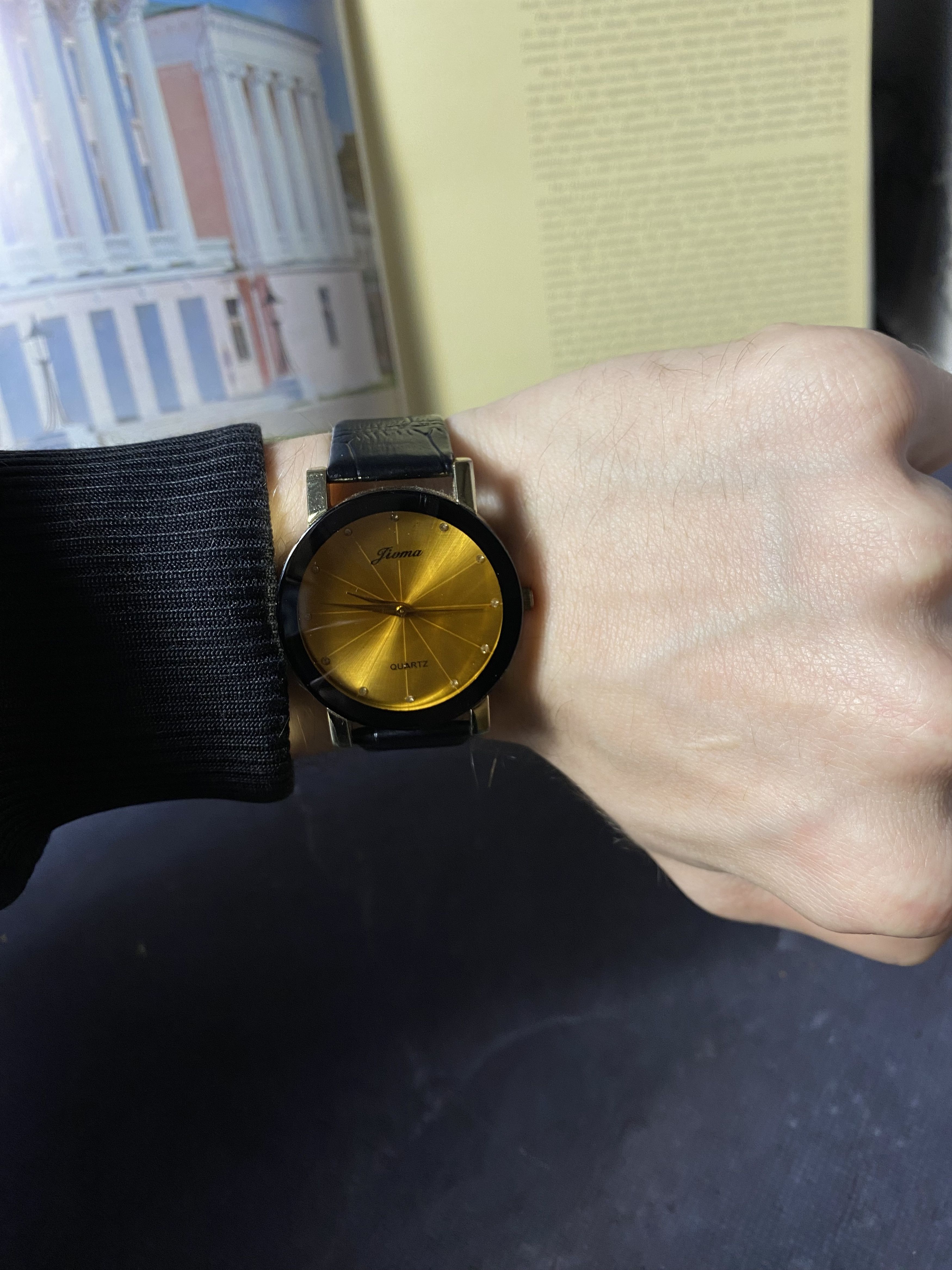 Jewelry × Vintage Elegant Watch with Leather Strap, Perfect Gift Size ONE SIZE - 6 Thumbnail