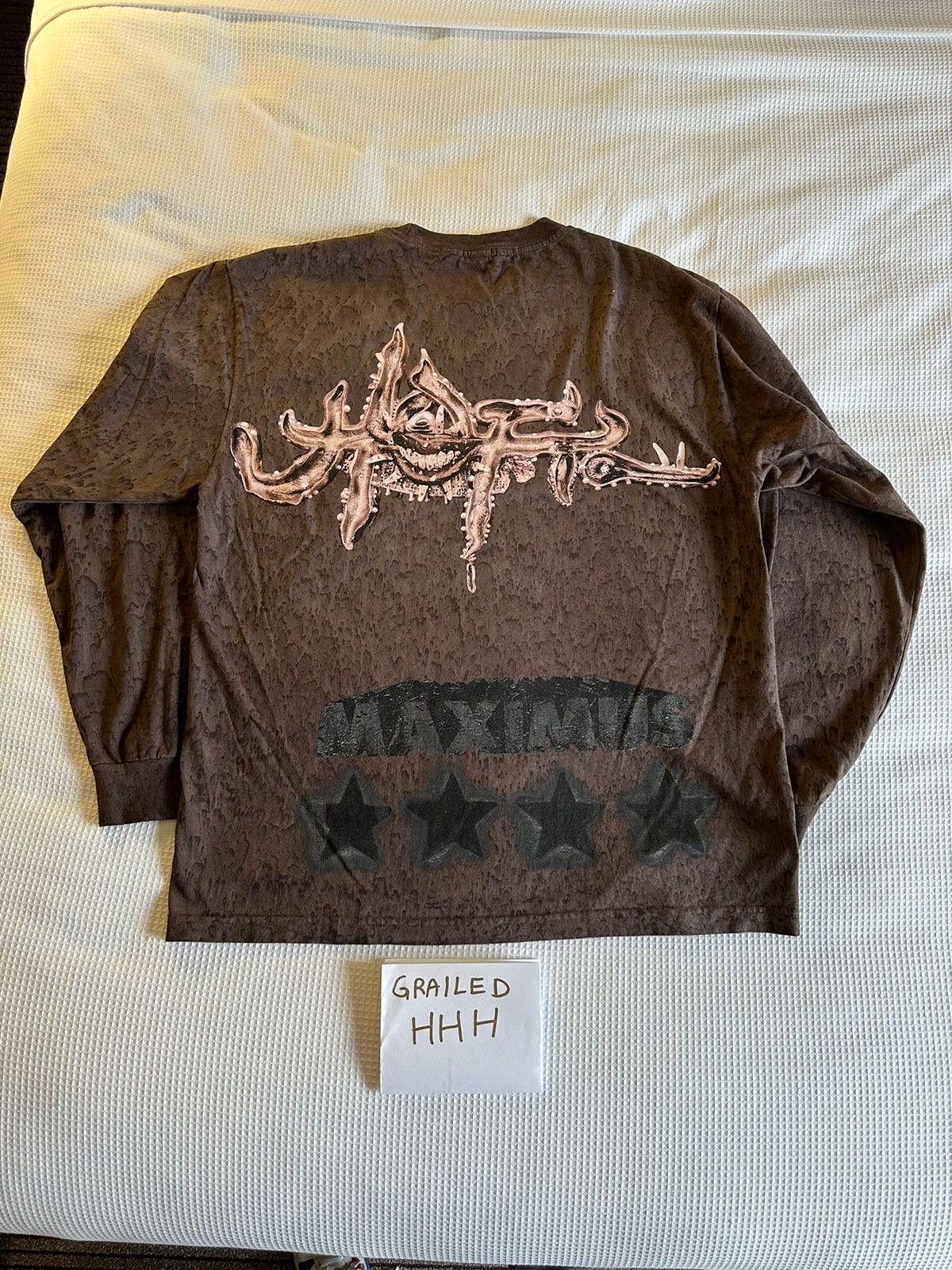 image of Utopia Tour L/s Tee Travis Scott in Brown, Men's (Size Large)